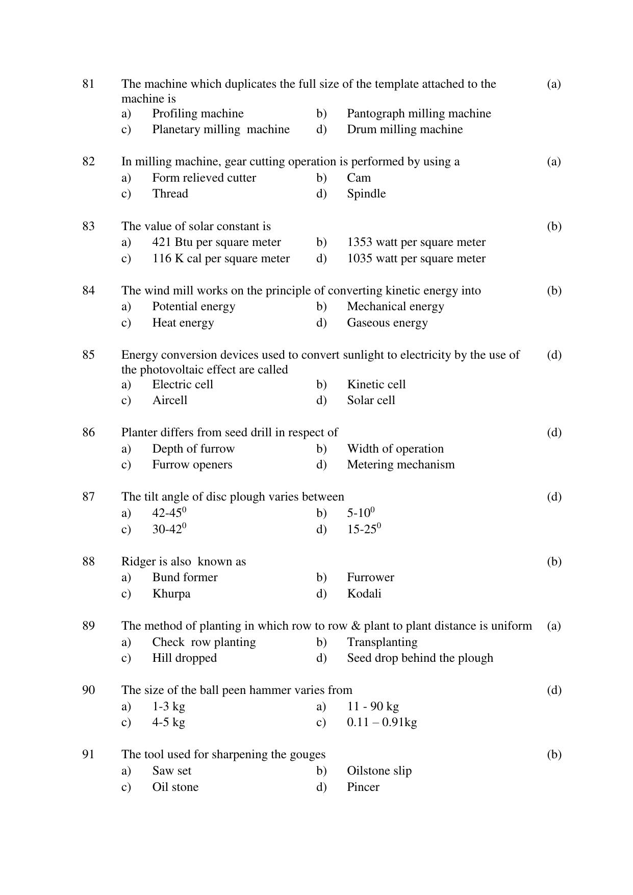 TS AGRICET 2021 AGRICULTURAL ENGINEERING PAPER WITH KEY - Page 9