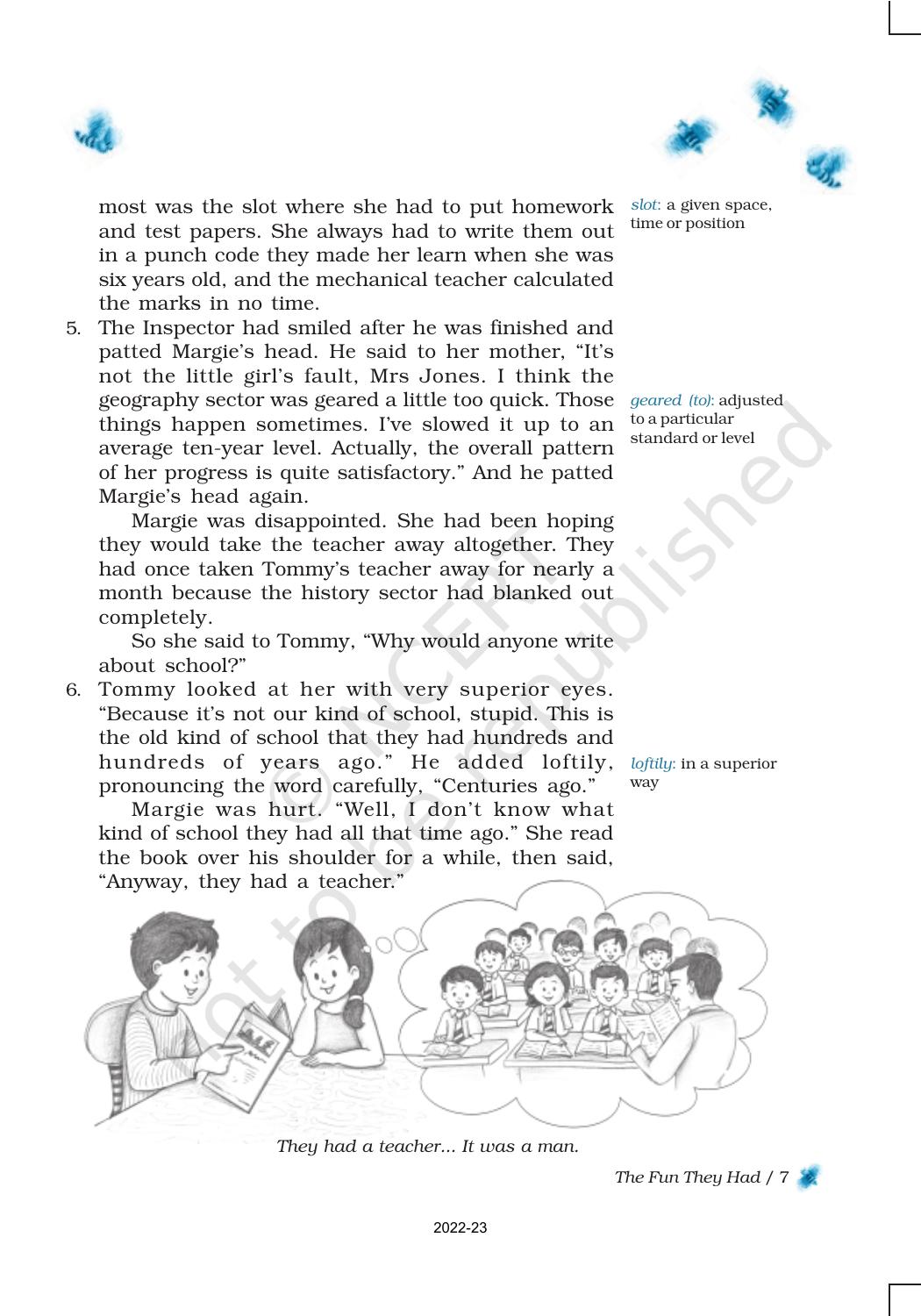 NCERT Book for Class 9 English Chapter 1 The Fun They Had - Page 7