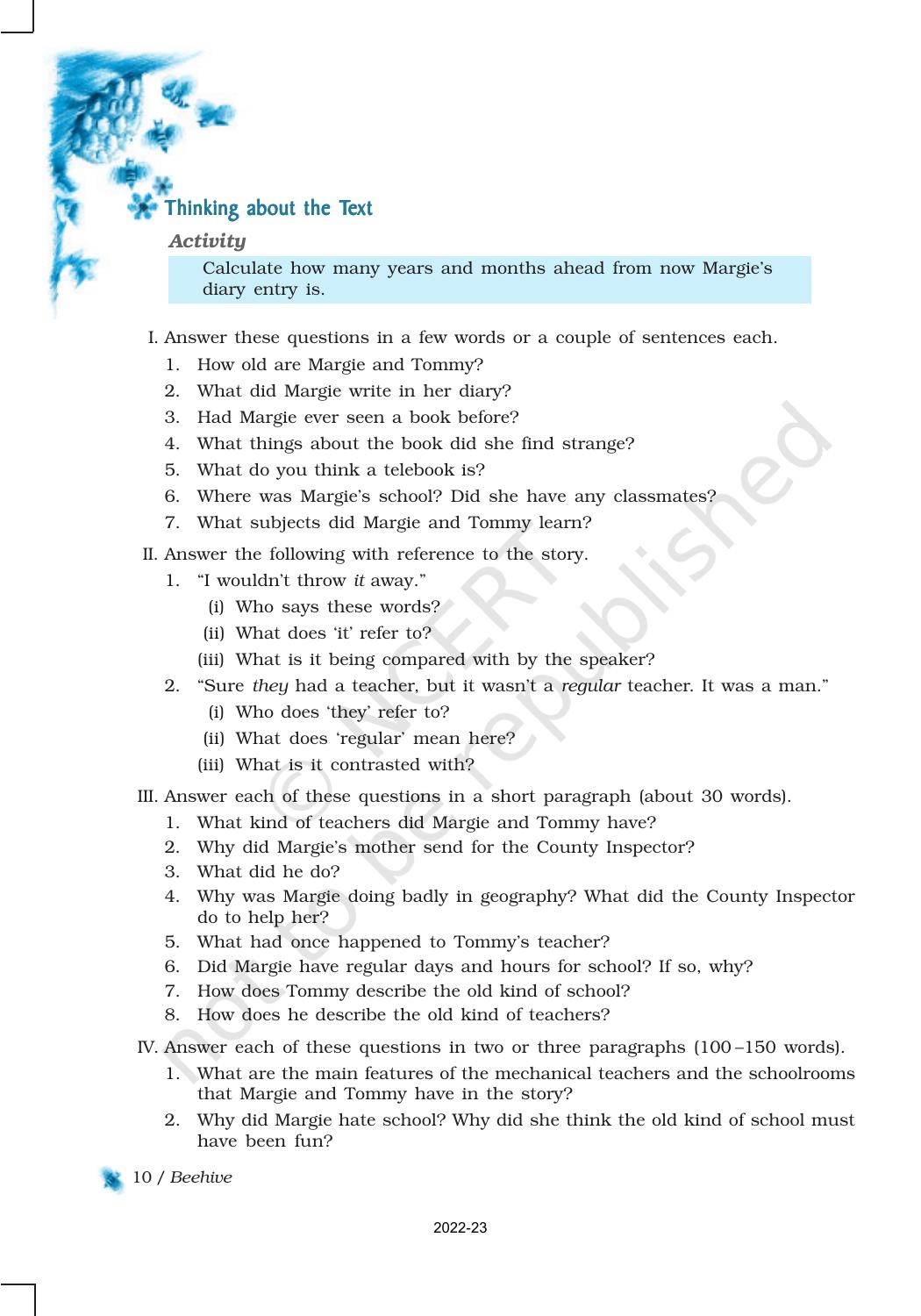 NCERT Book for Class 9 English Chapter 1 The Fun They Had - Page 10