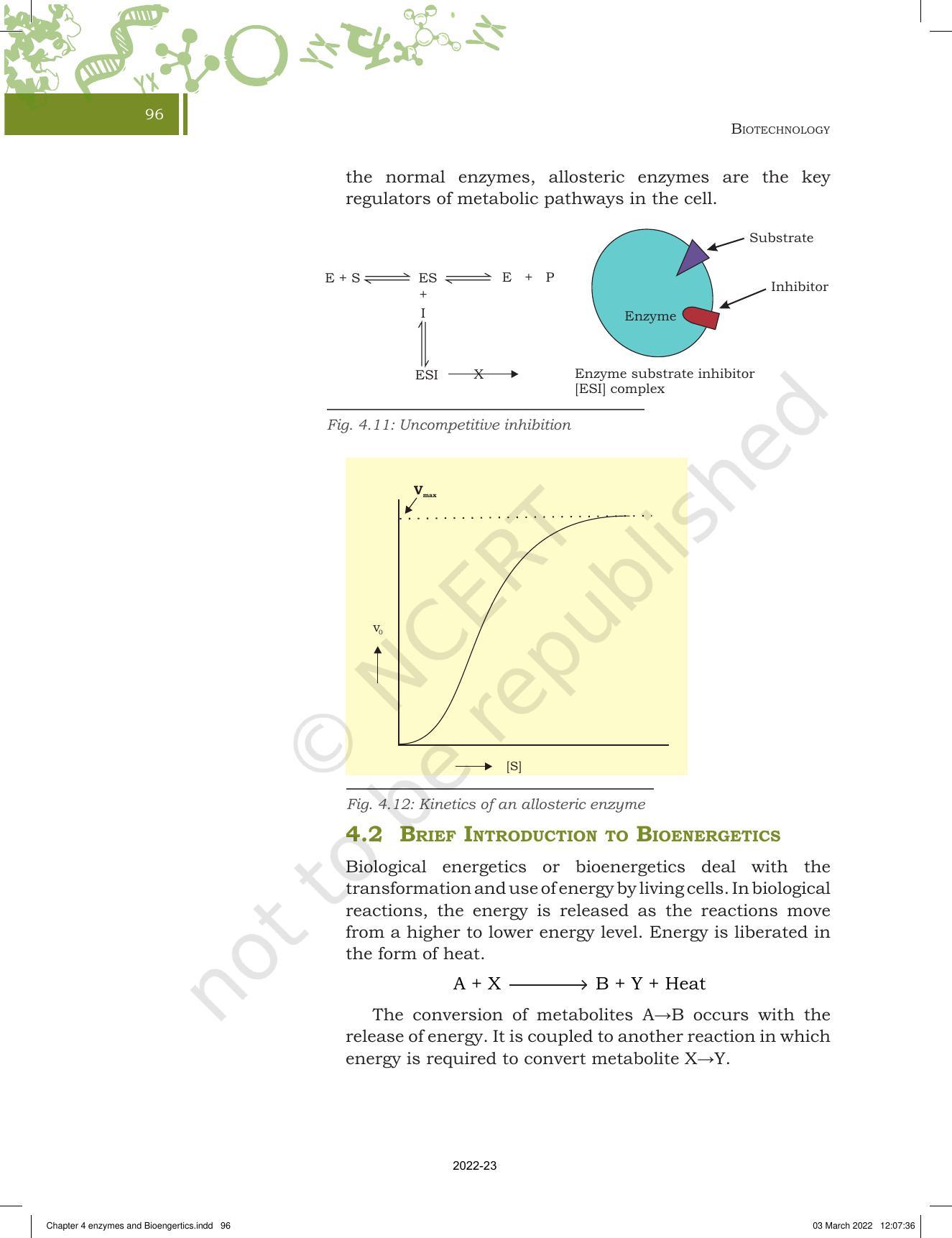 NCERT Book for Class 11 Biotechnology Chapter 4 Enzymes and Bioenergetics - Page 12