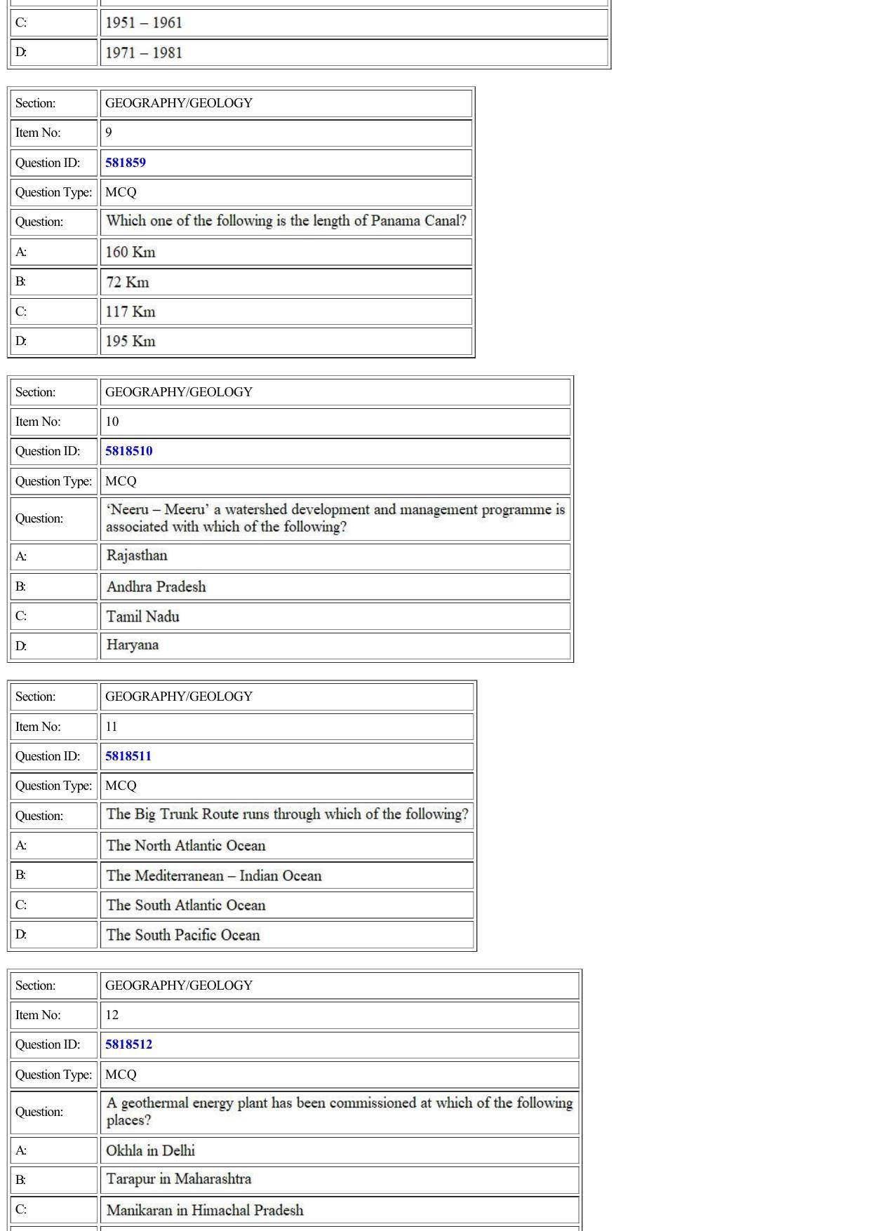 CUET 2022 Question Paper of Geography /Geology - Page 3