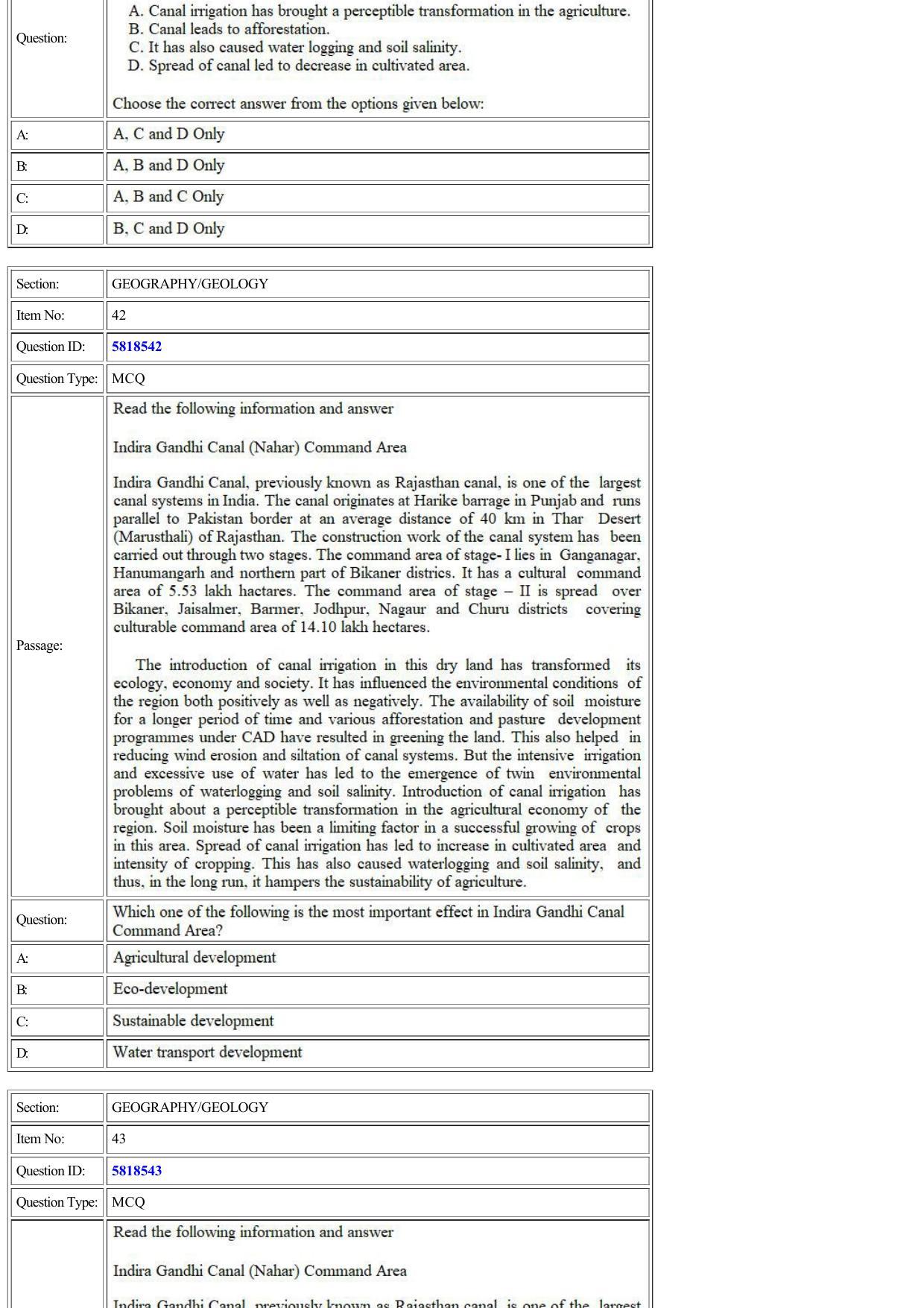 CUET 2022 Question Paper of Geography /Geology - Page 13