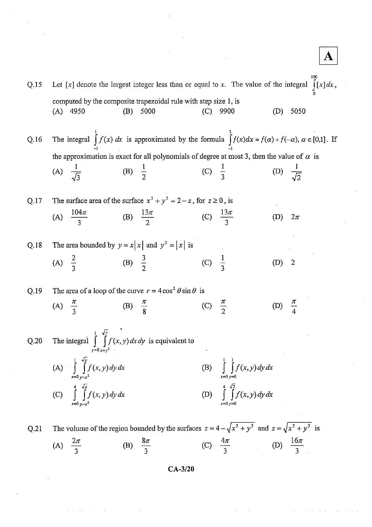JAM 2013: CA Question Paper - Page 5