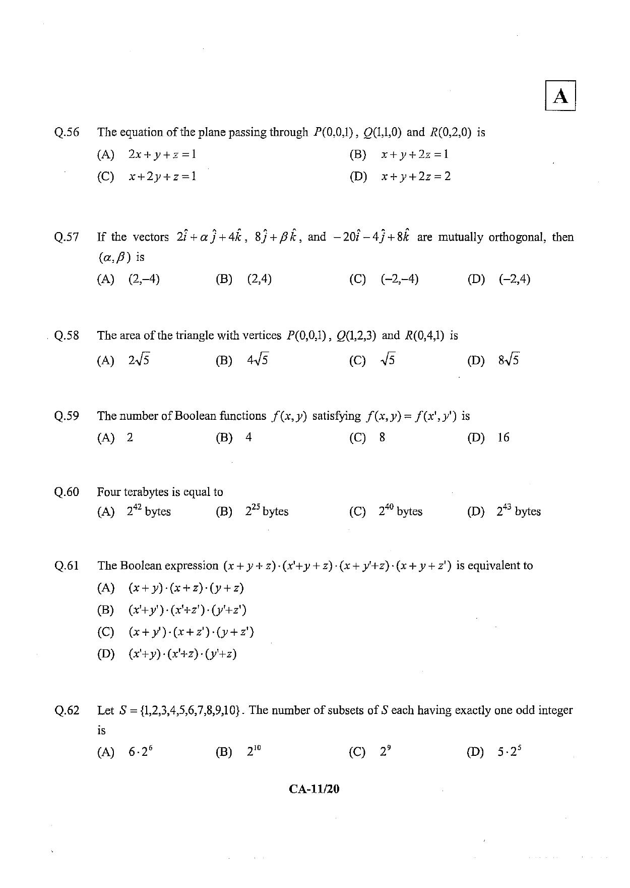 JAM 2013: CA Question Paper - Page 13