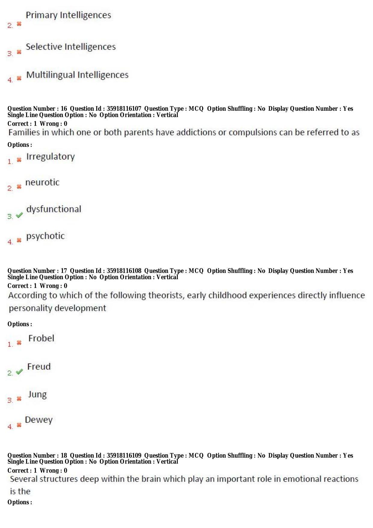 TS CPGET 2018 PGD in Psychological Counselling (Shift 1) Question Paper with Answer Key - Page 7