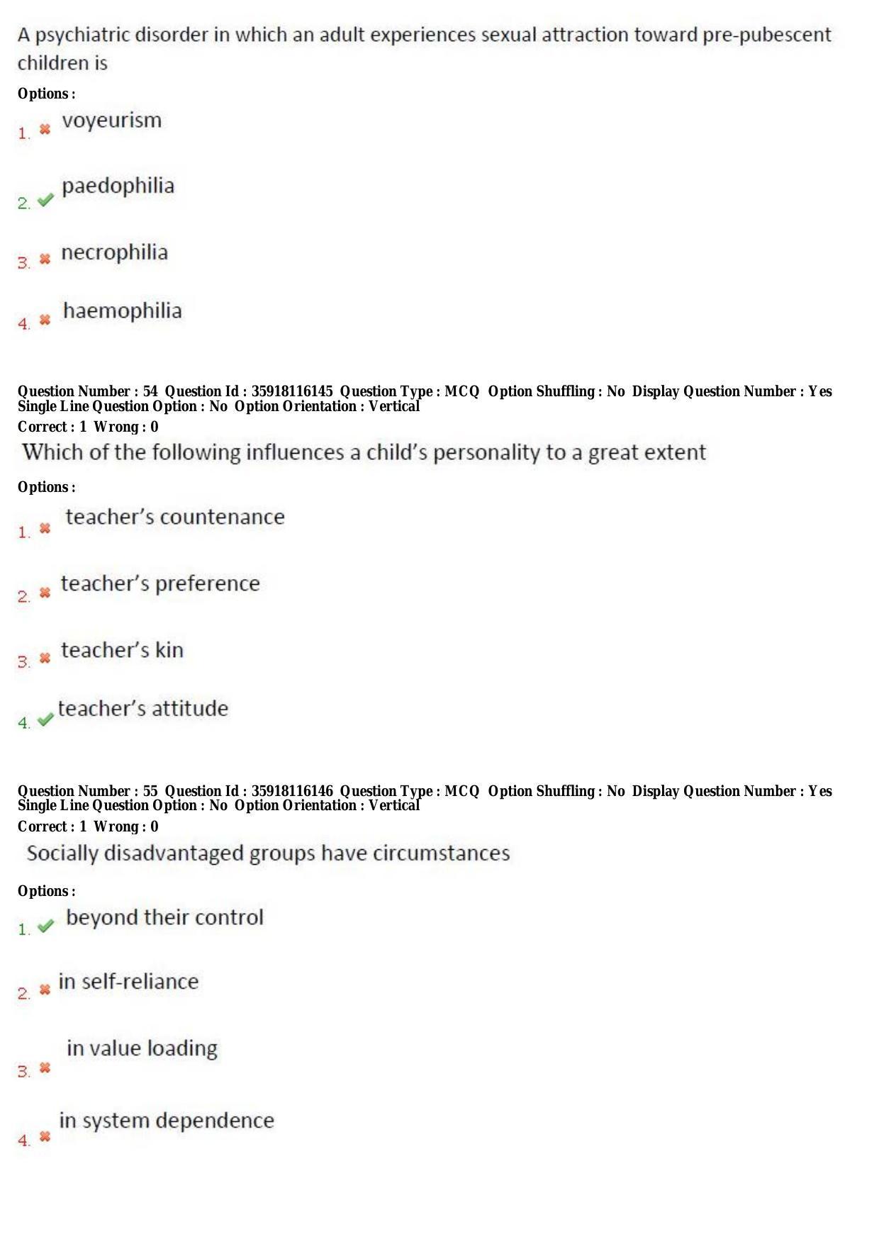 TS CPGET 2018 PGD in Psychological Counselling (Shift 1) Question Paper with Answer Key - Page 20