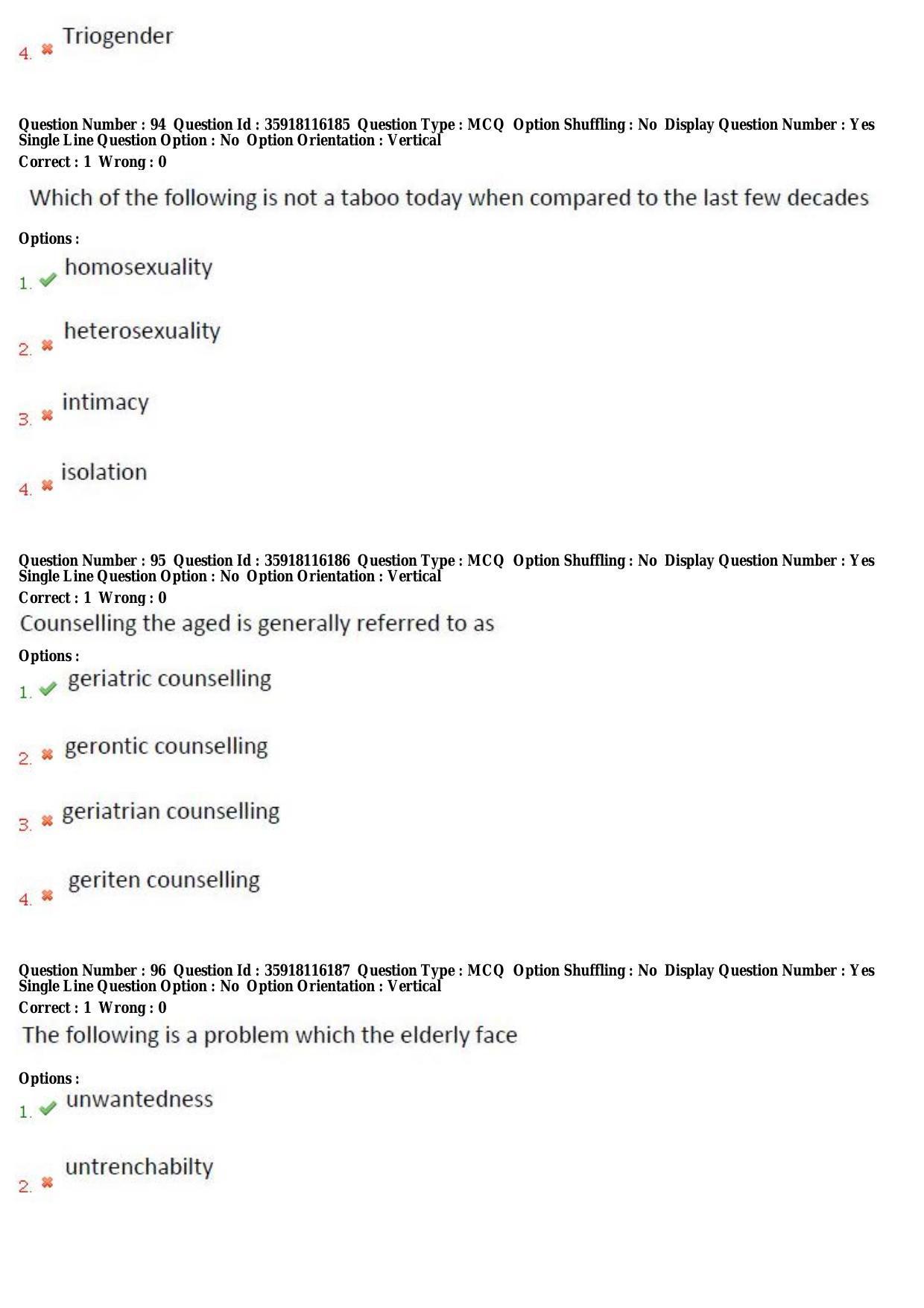 TS CPGET 2018 PGD in Psychological Counselling (Shift 1) Question Paper with Answer Key - Page 34