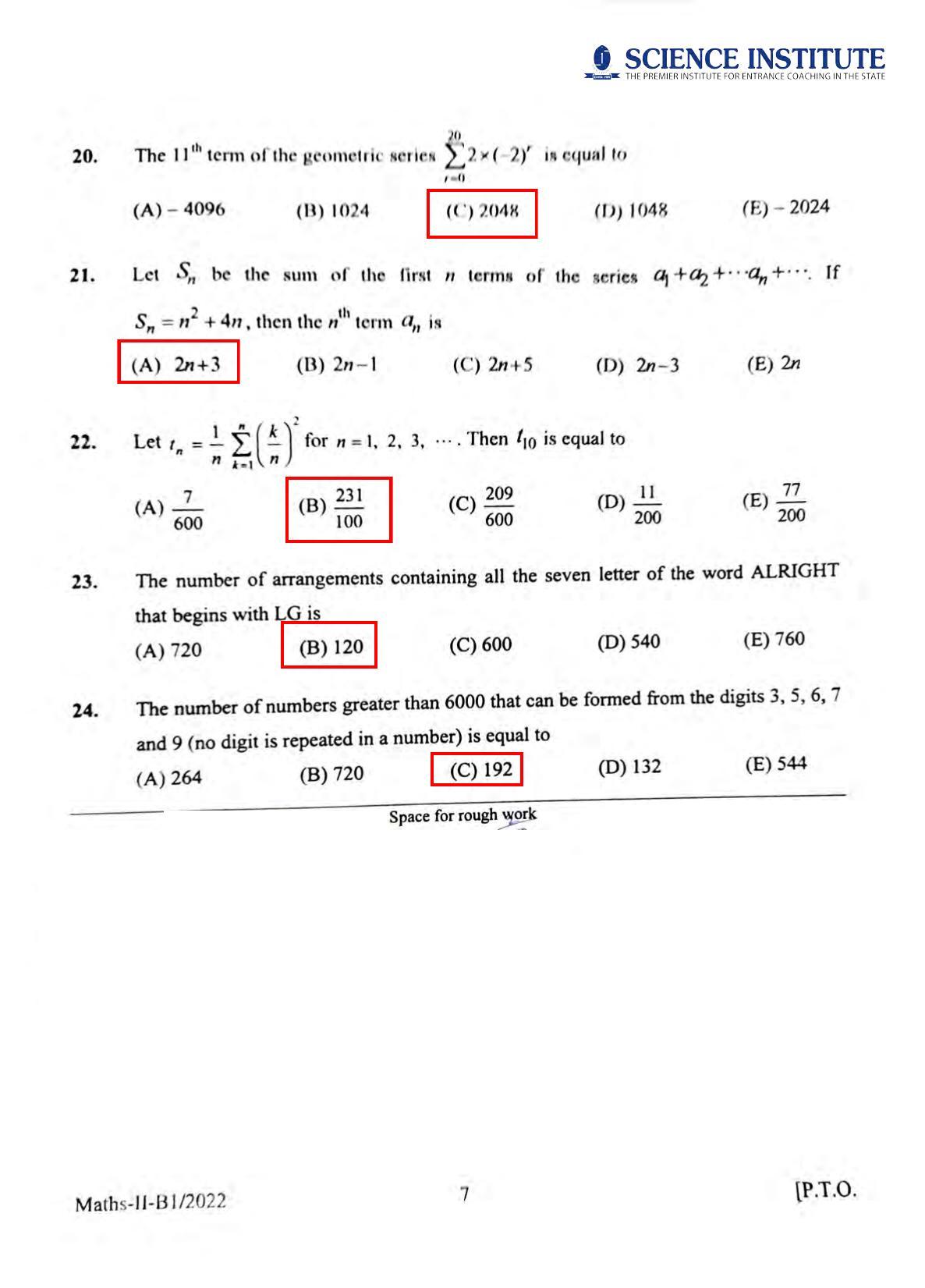 KEAM Paper II 2022 Question Paper - Page 6