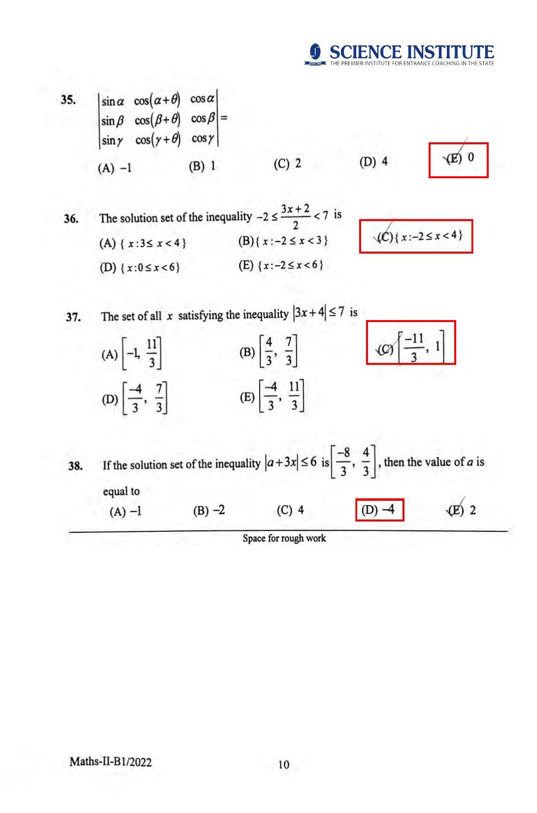 KEAM Paper II 2022 Question Paper - Page 9