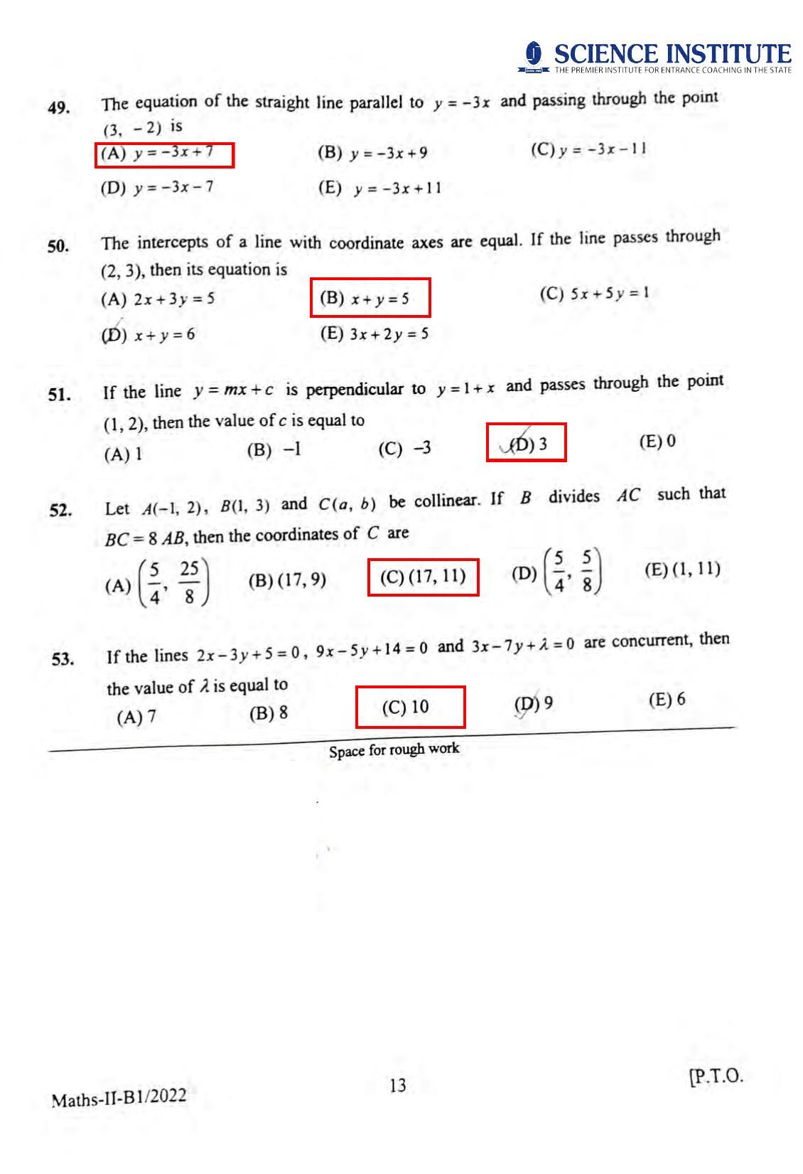 KEAM Paper II 2022 Question Paper - Page 12