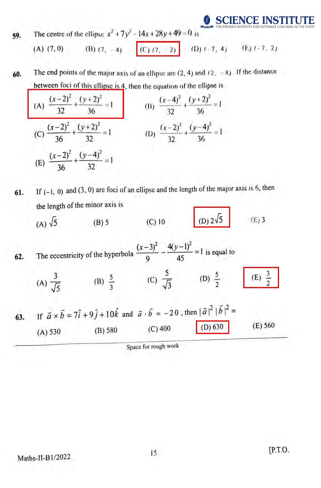 KEAM Paper II 2022 Question Paper - Page 14