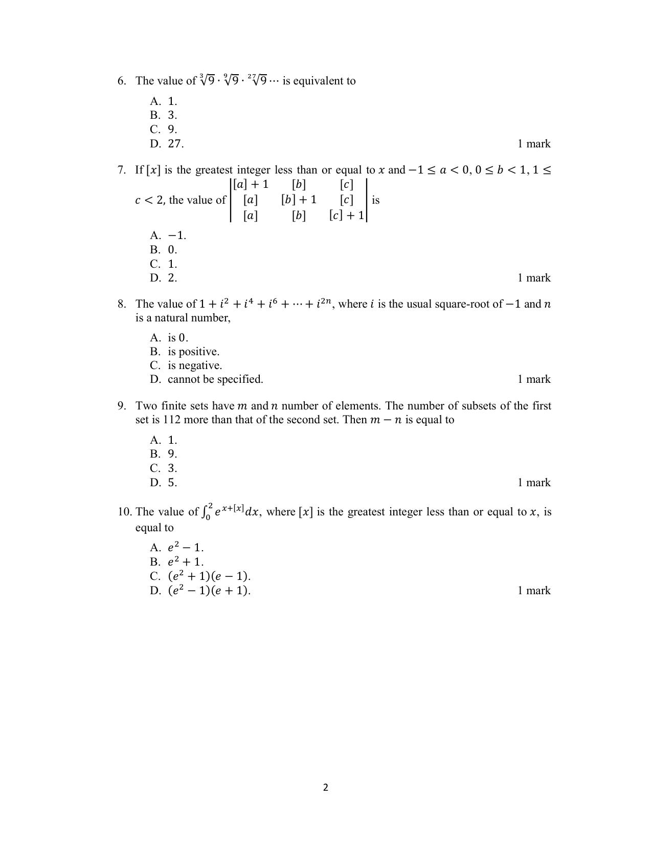 ACET October 2020 Question Papers - Page 2