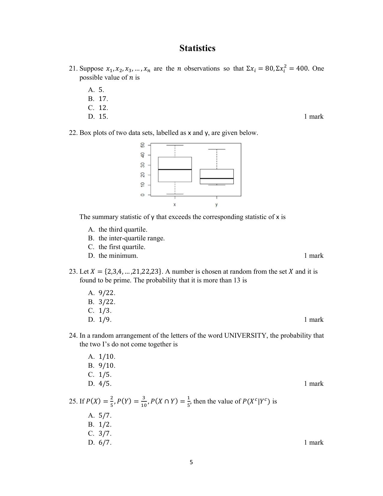ACET October 2020 Question Papers - Page 5
