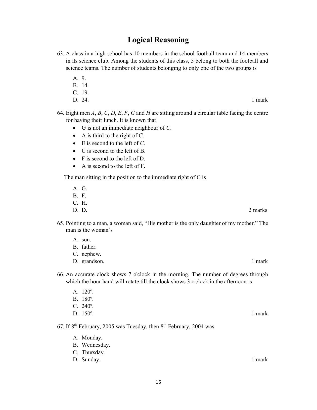 ACET October 2020 Question Papers - Page 16