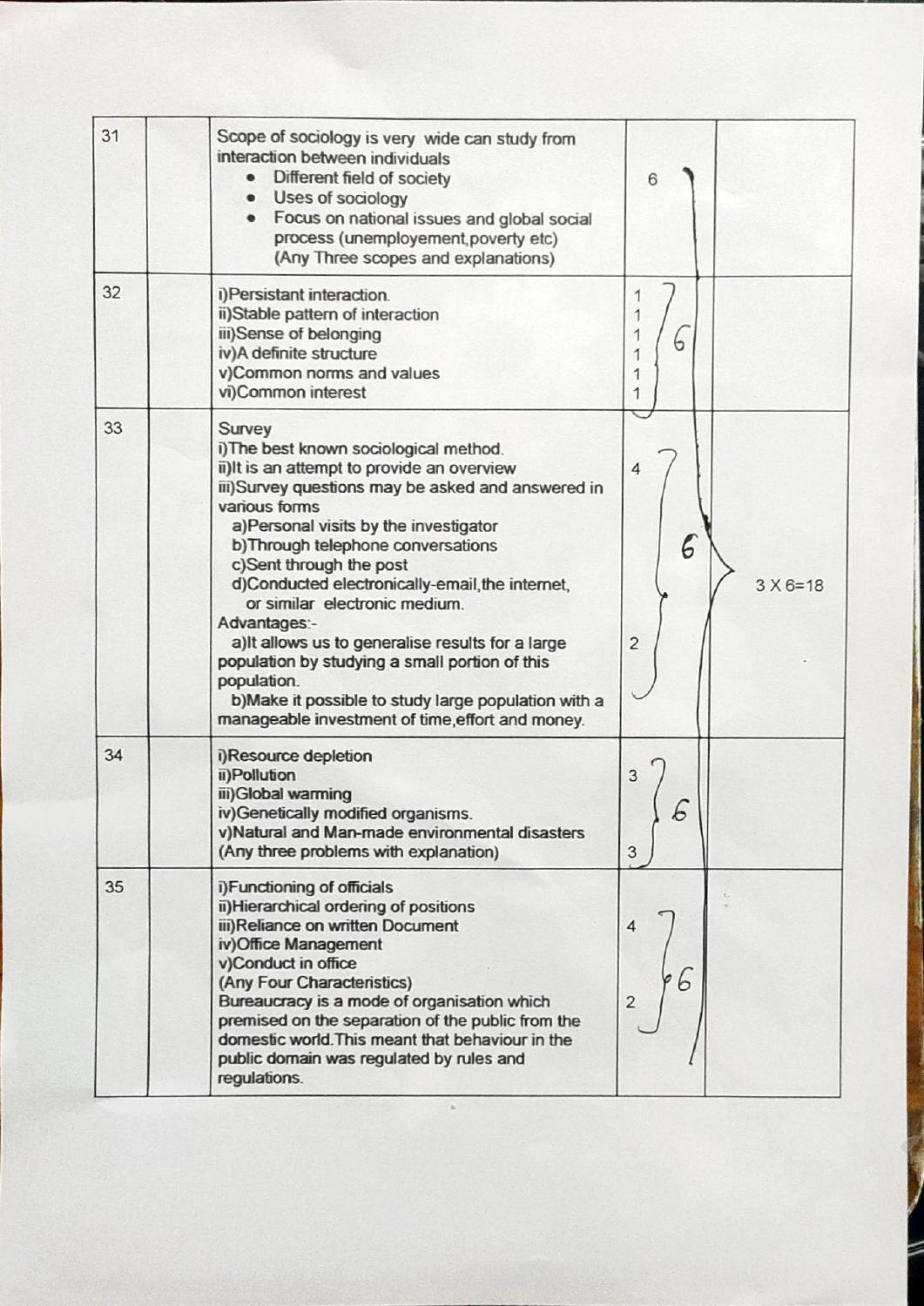 Kerala Plus One (Class 11th) Sociology Answer Key 2021 - Page 5