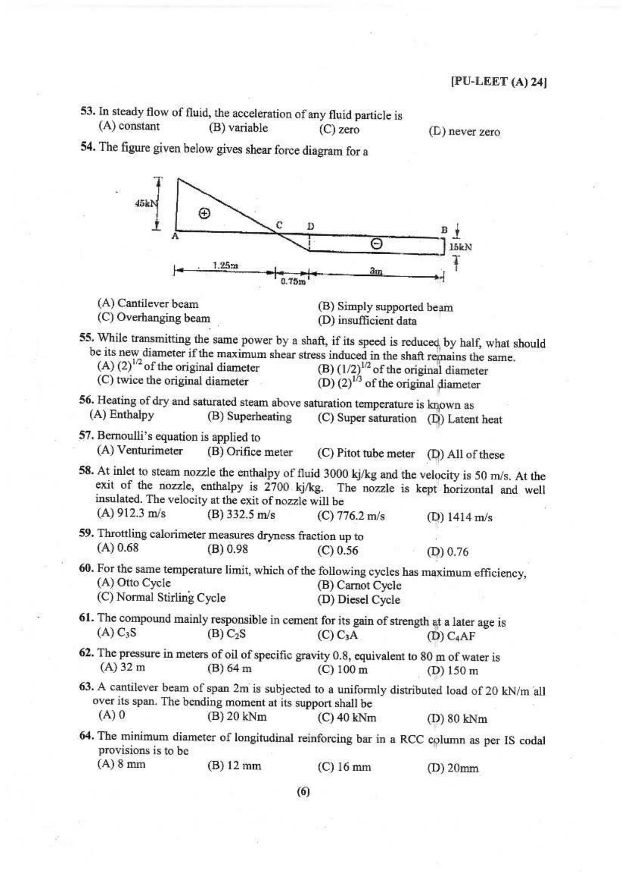 PULEET 2024 Previous Question Paper - Page 7