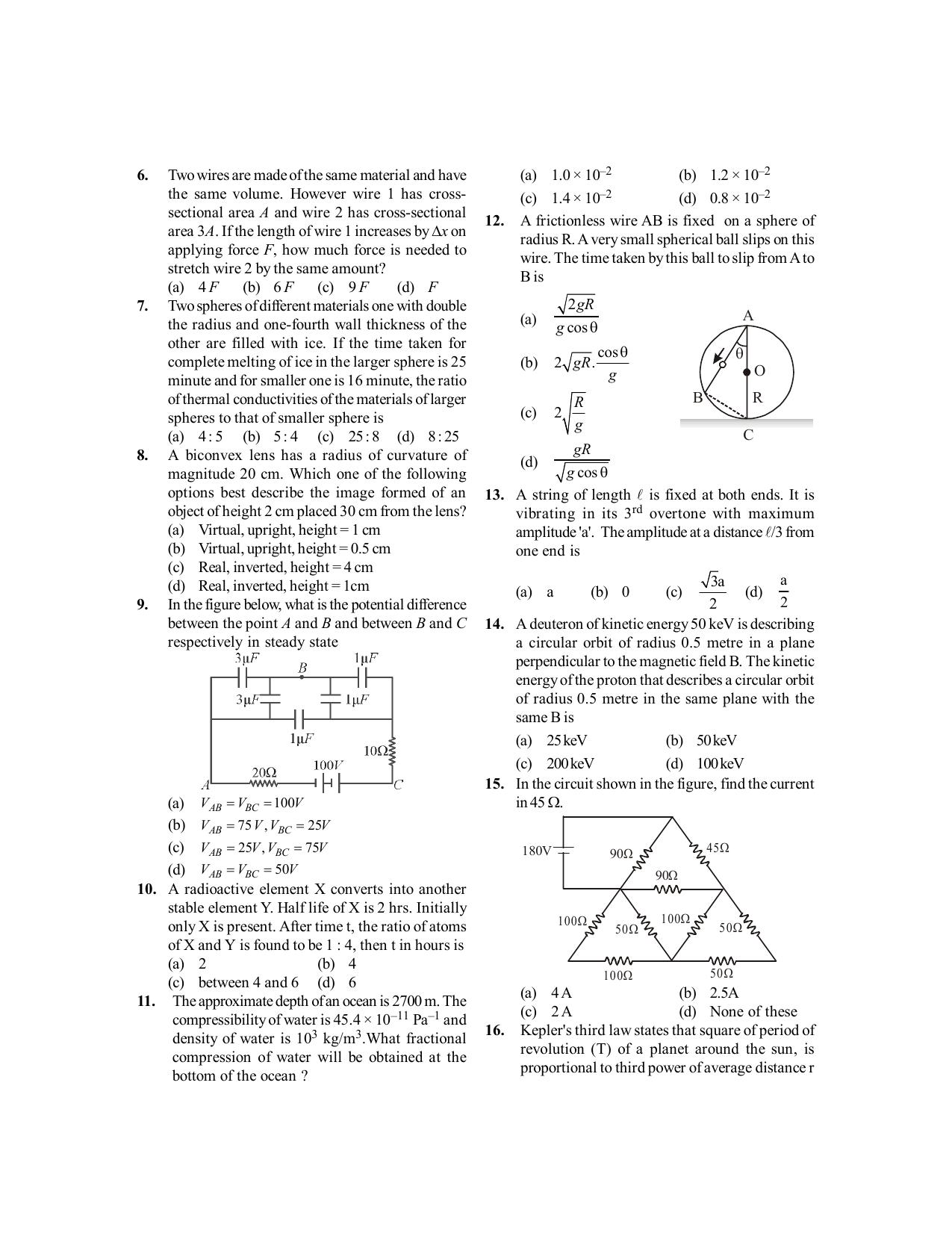 BITSAT 2016 Question Paper - Page 2