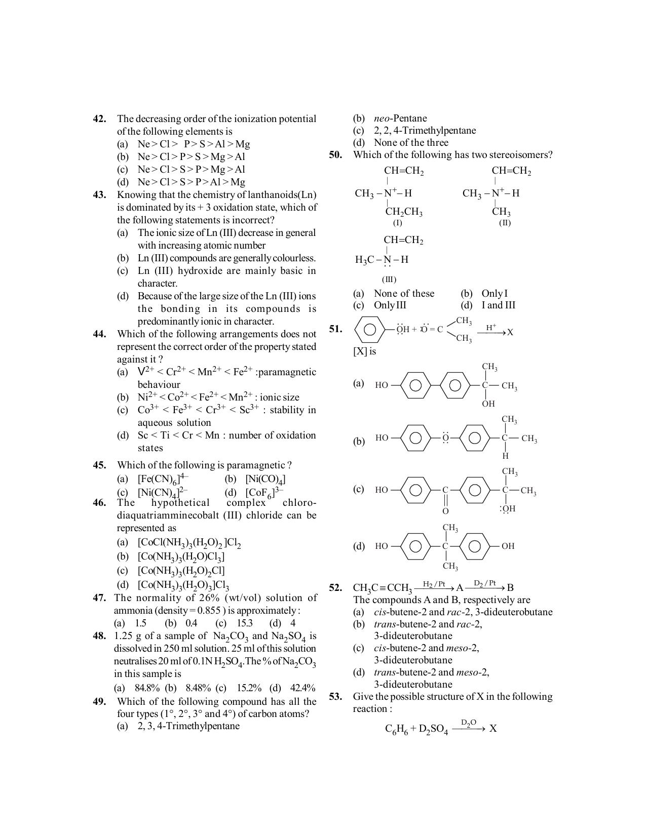 BITSAT 2016 Question Paper - Page 6