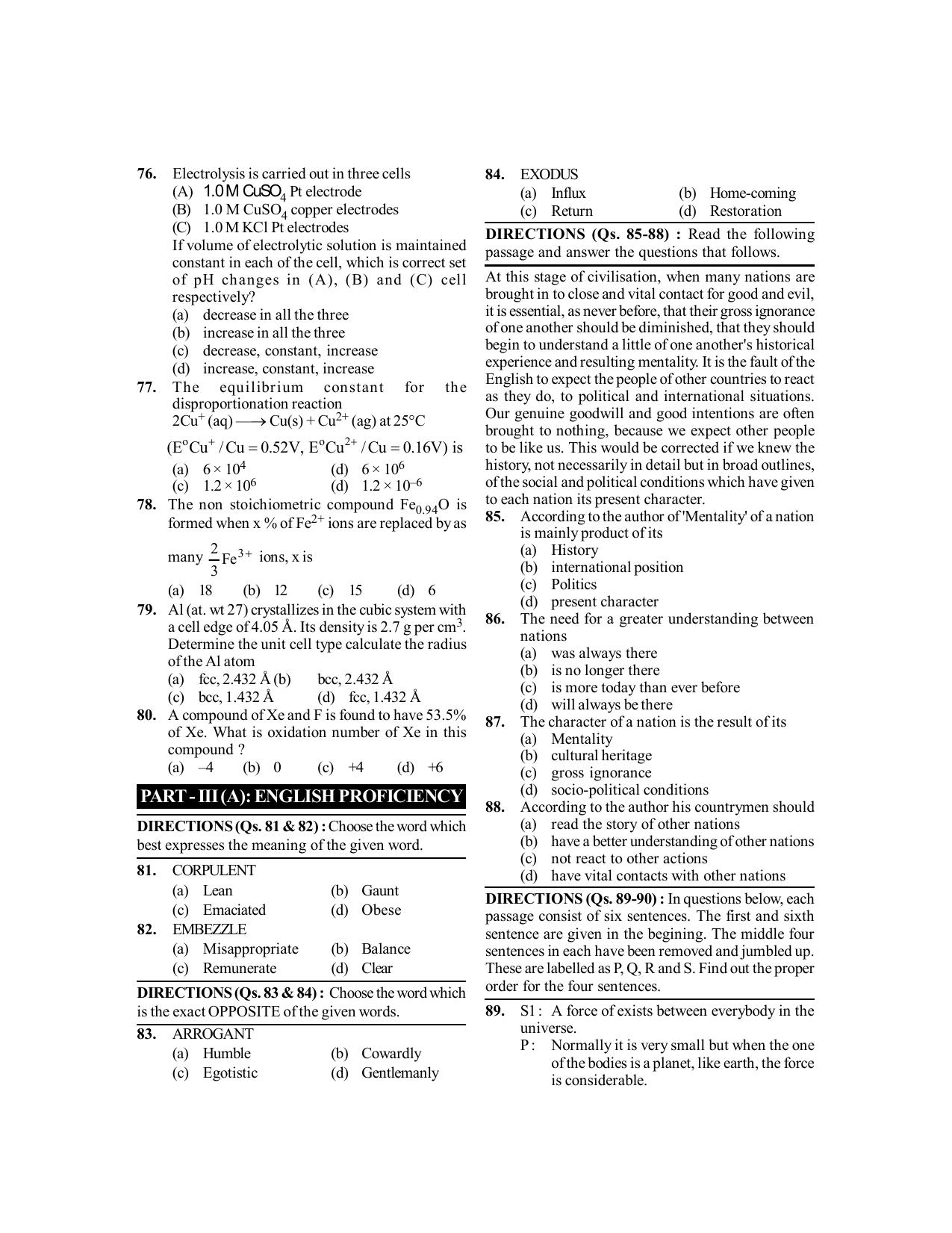 BITSAT 2016 Question Paper - Page 9