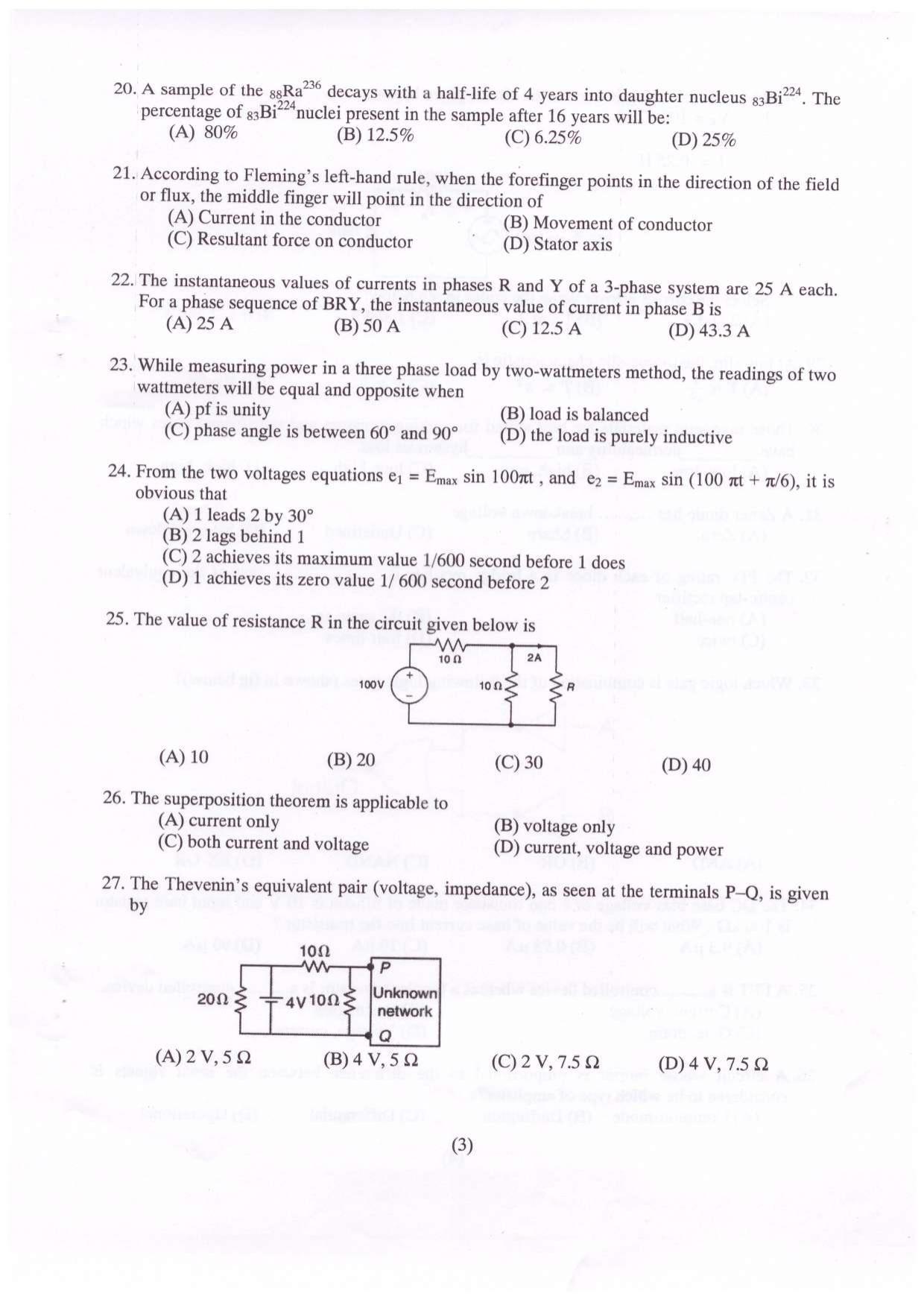 PULEET 2022 Previous Question Paper - Page 4