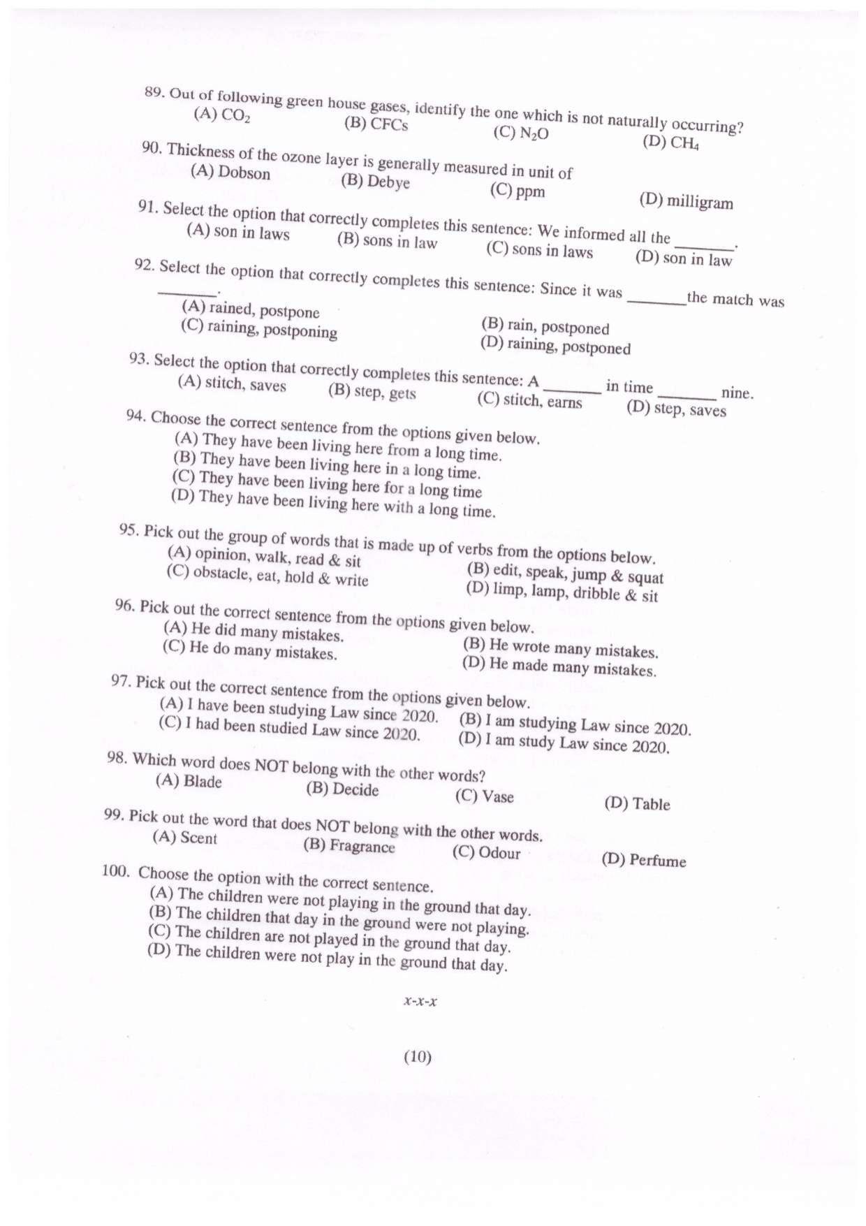 PULEET 2022 Previous Question Paper - Page 11