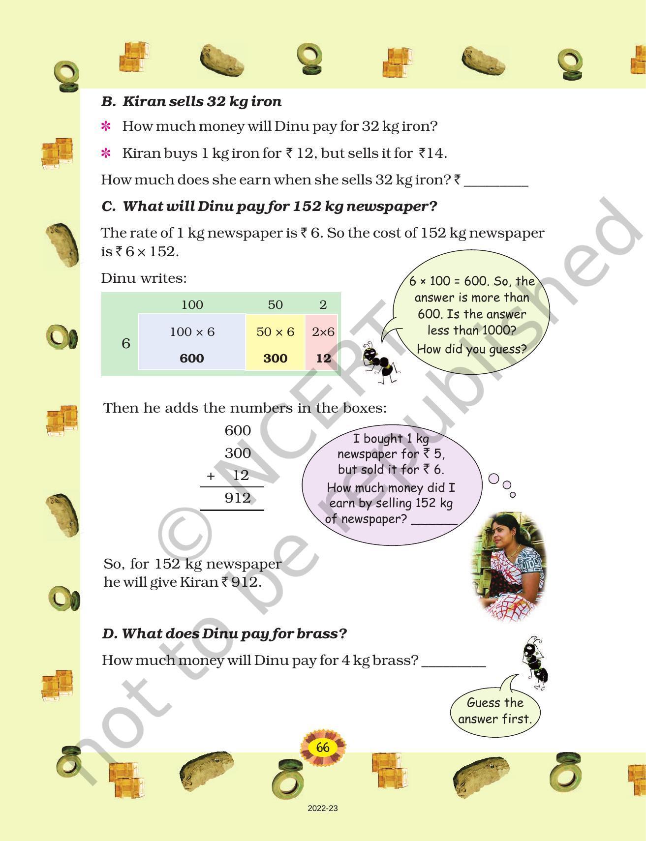 NCERT Book for Class 4 Maths Chapter 6 The Junk Seller - Page 7