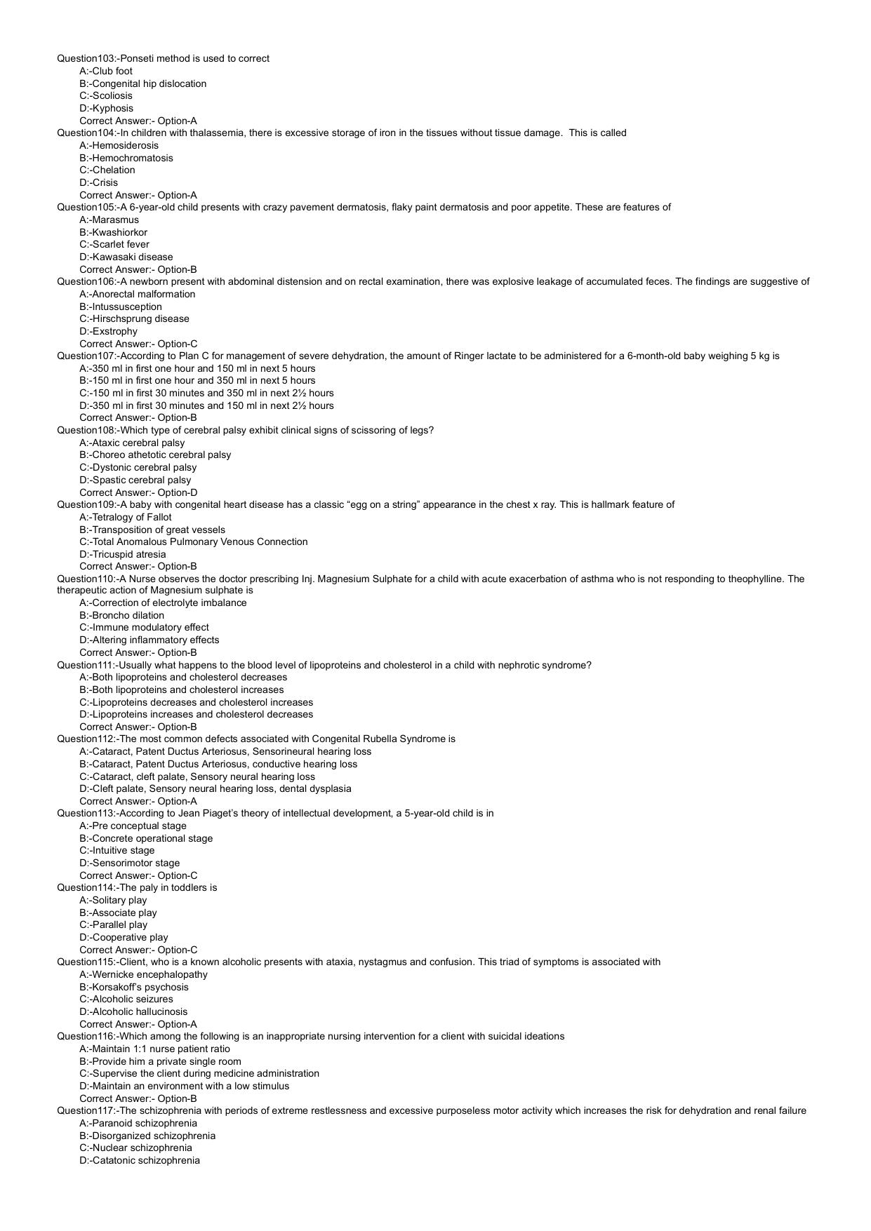 Kerala PG Nursing 2022 Question Paper with Answer Key - Page 8