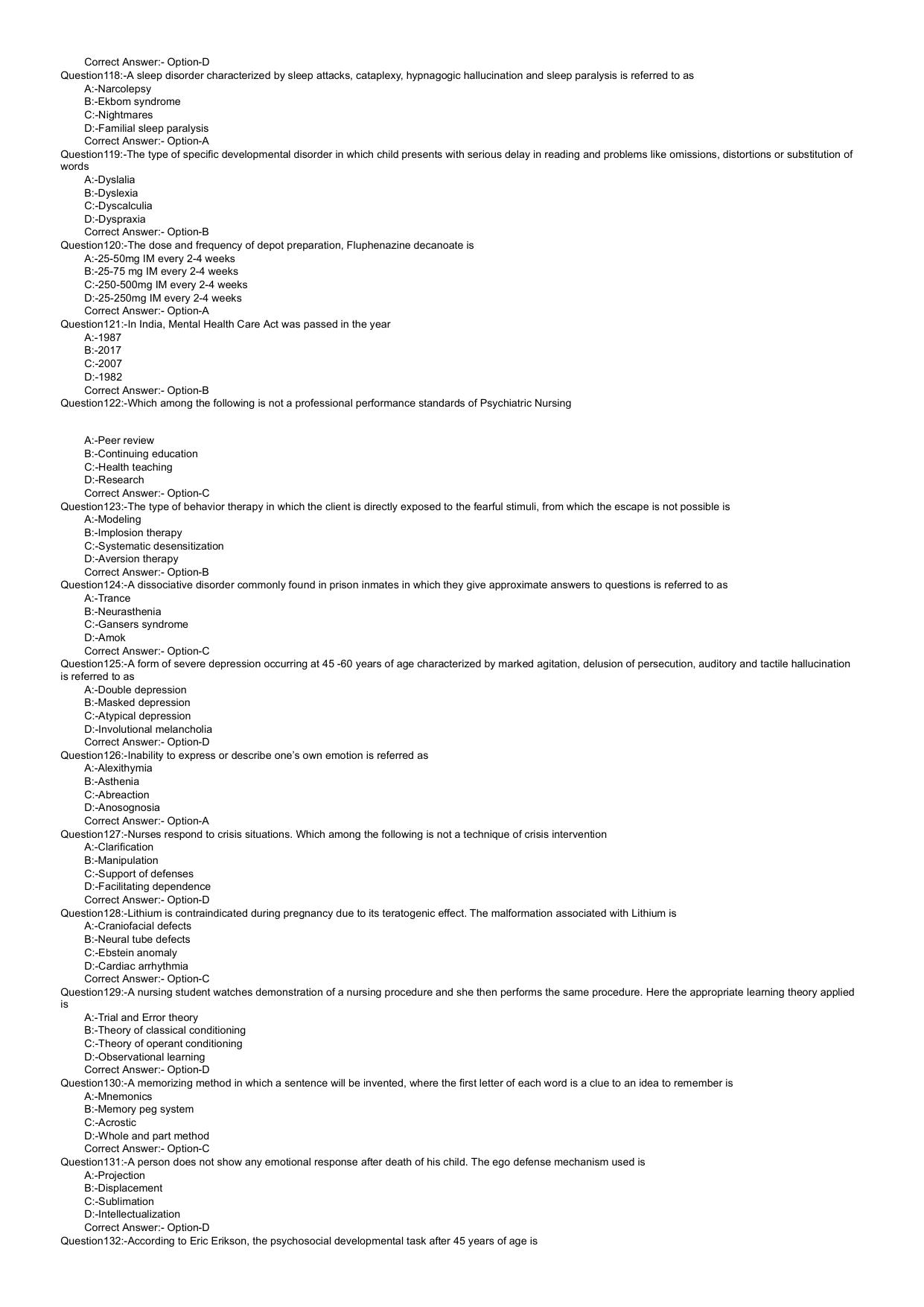 Kerala PG Nursing 2022 Question Paper with Answer Key - Page 9