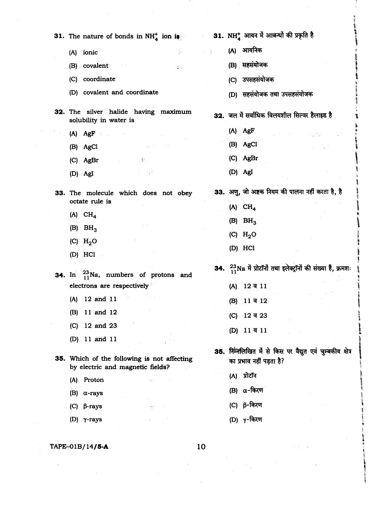 MP PAT 2014 Question Paper - Page 10