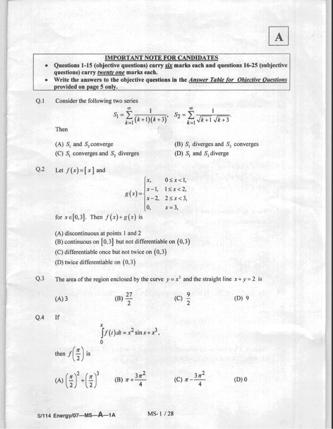 JAM 2008: MS Question Paper - Page 3