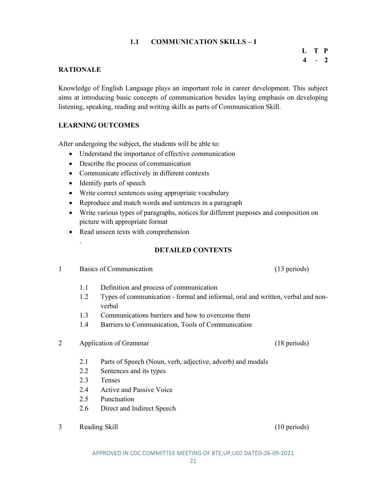 SYLLABUS FOR SEMESTER SYSTEM EFFECTIVE FROM (2021-2022) - DIPLOMA IN PLASTIC MOULD TECHNOLOGY - Page 21