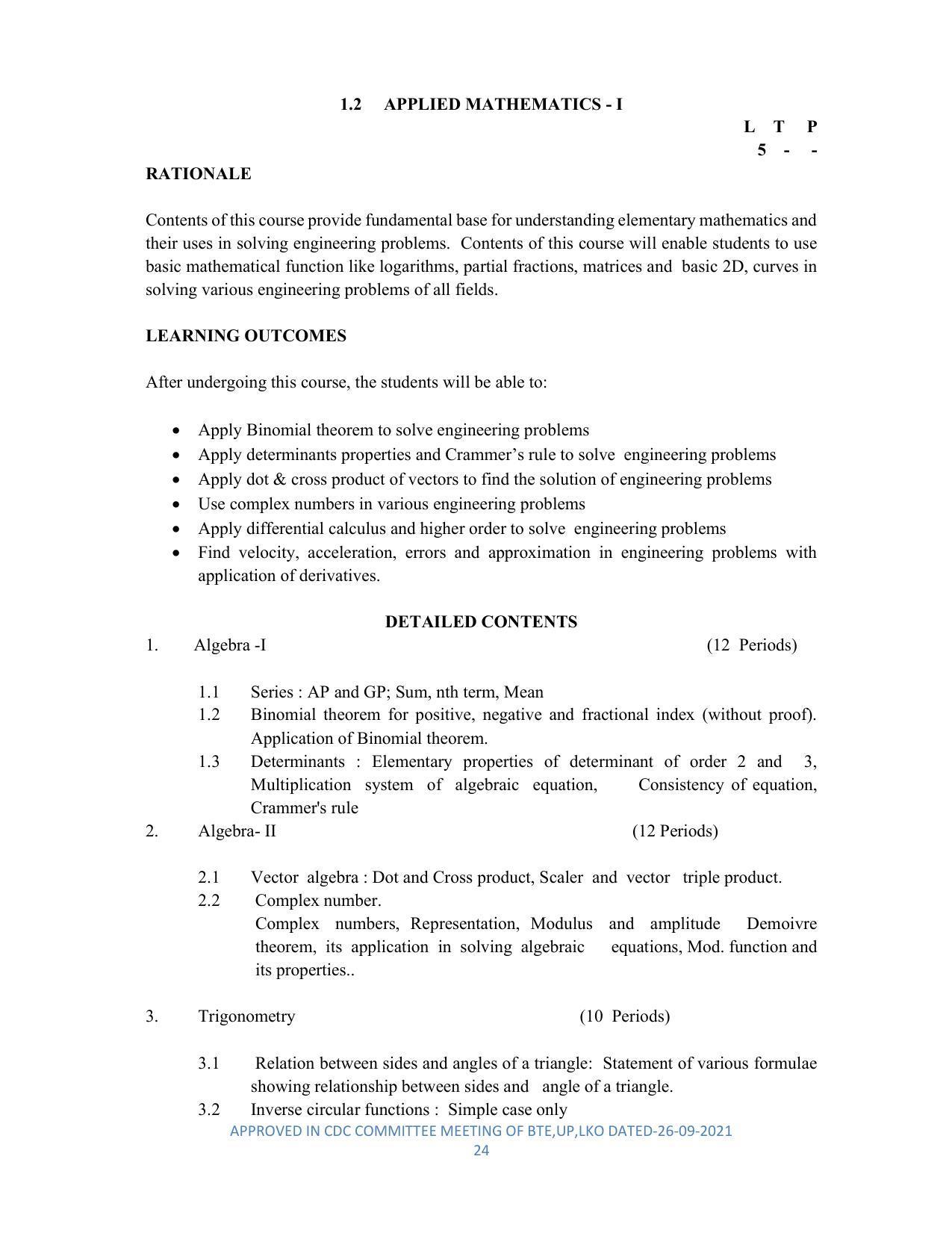 SYLLABUS FOR SEMESTER SYSTEM EFFECTIVE FROM (2021-2022) - DIPLOMA IN PLASTIC MOULD TECHNOLOGY - Page 24