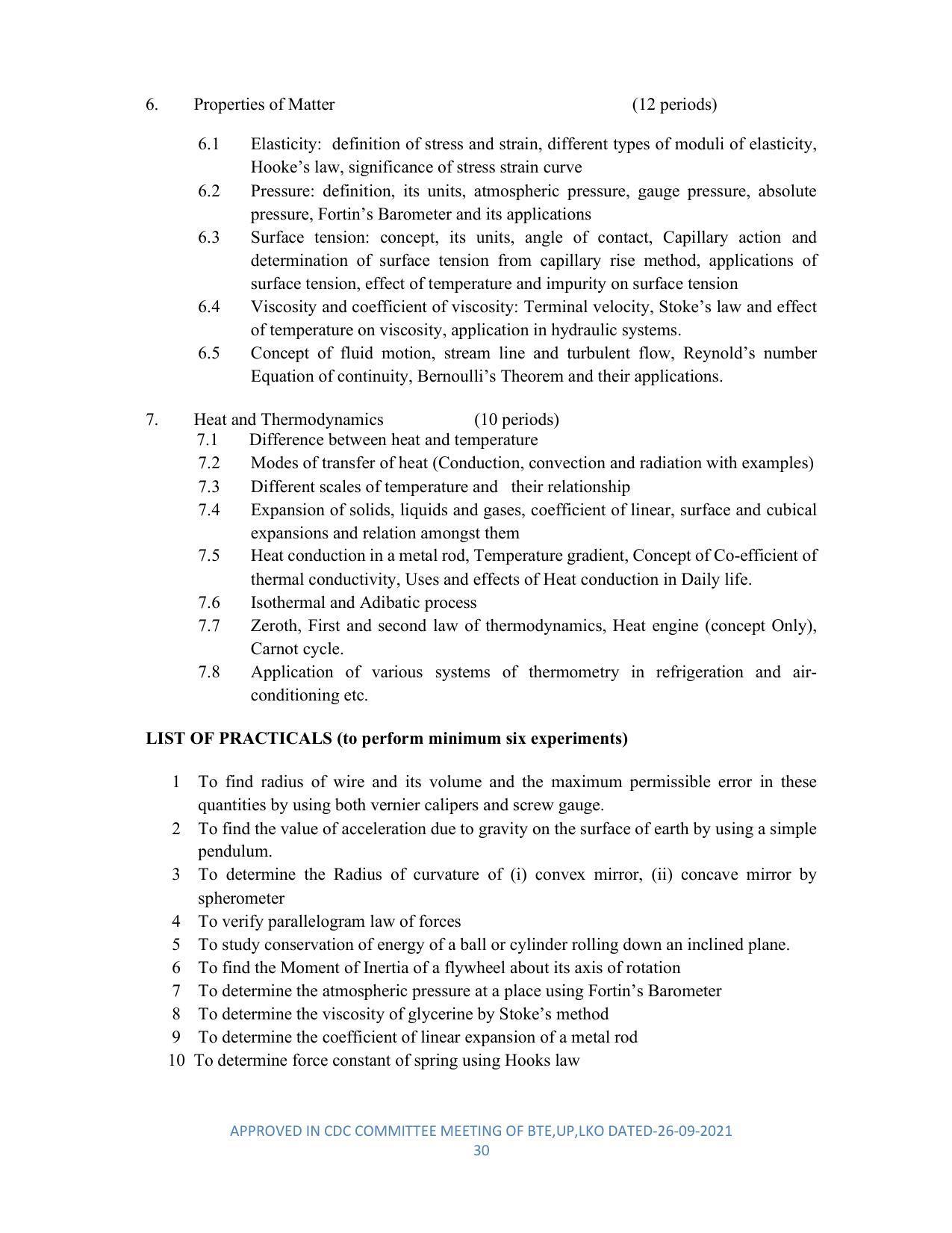 SYLLABUS FOR SEMESTER SYSTEM EFFECTIVE FROM (2021-2022) - DIPLOMA IN PLASTIC MOULD TECHNOLOGY - Page 30