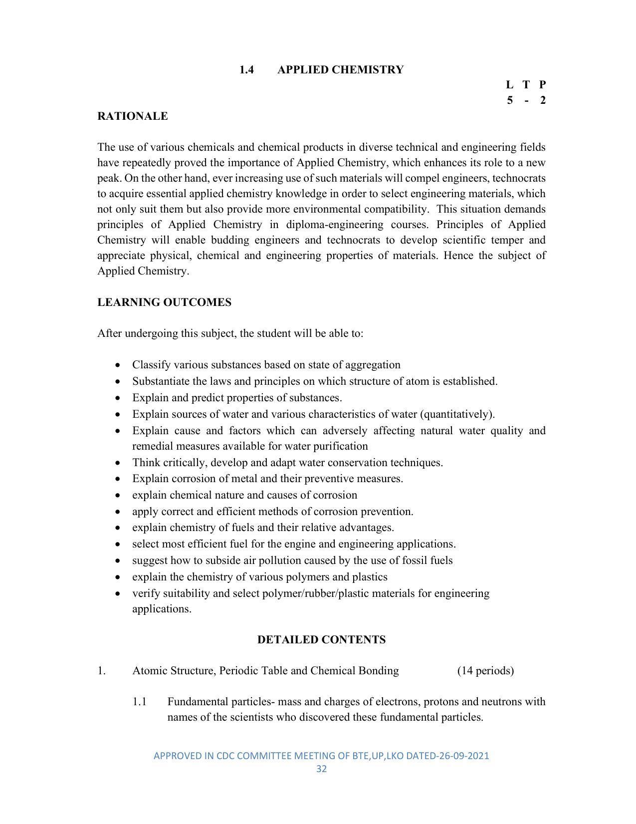 SYLLABUS FOR SEMESTER SYSTEM EFFECTIVE FROM (2021-2022) - DIPLOMA IN PLASTIC MOULD TECHNOLOGY - Page 32