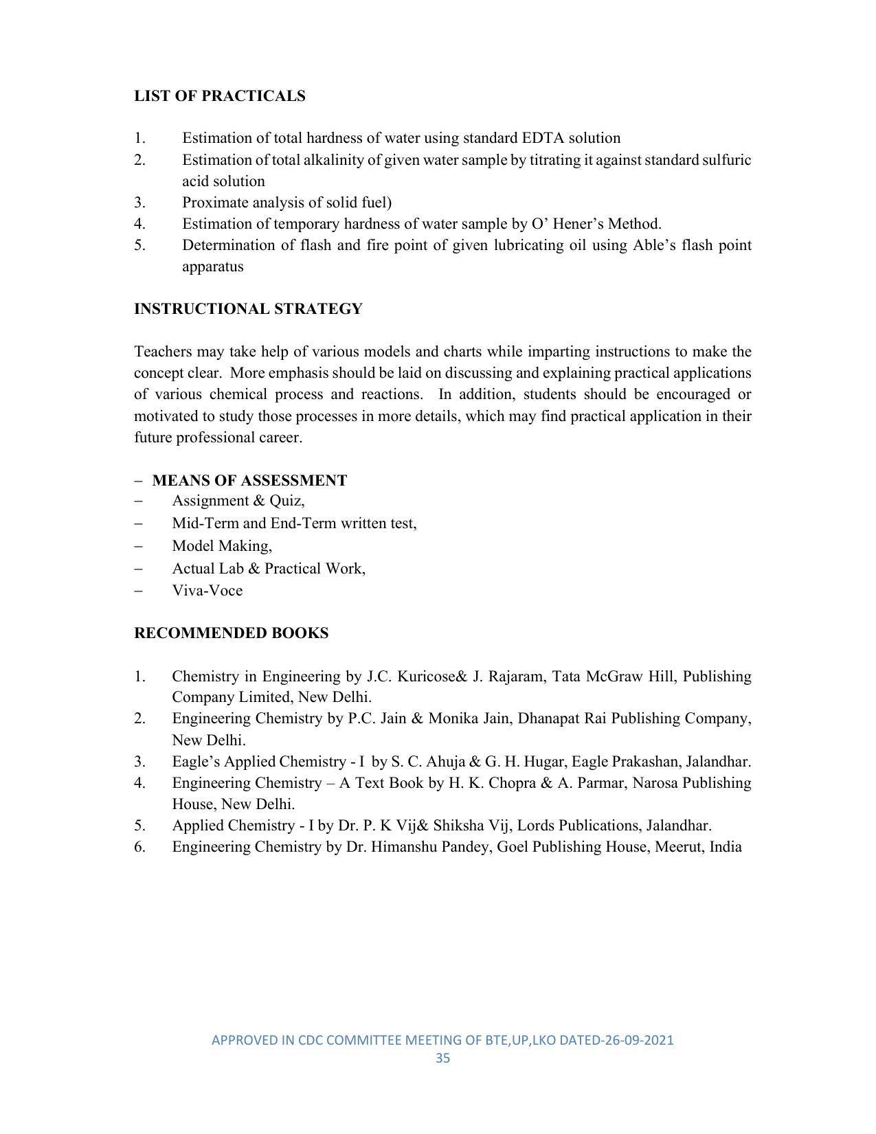 SYLLABUS FOR SEMESTER SYSTEM EFFECTIVE FROM (2021-2022) - DIPLOMA IN PLASTIC MOULD TECHNOLOGY - Page 35