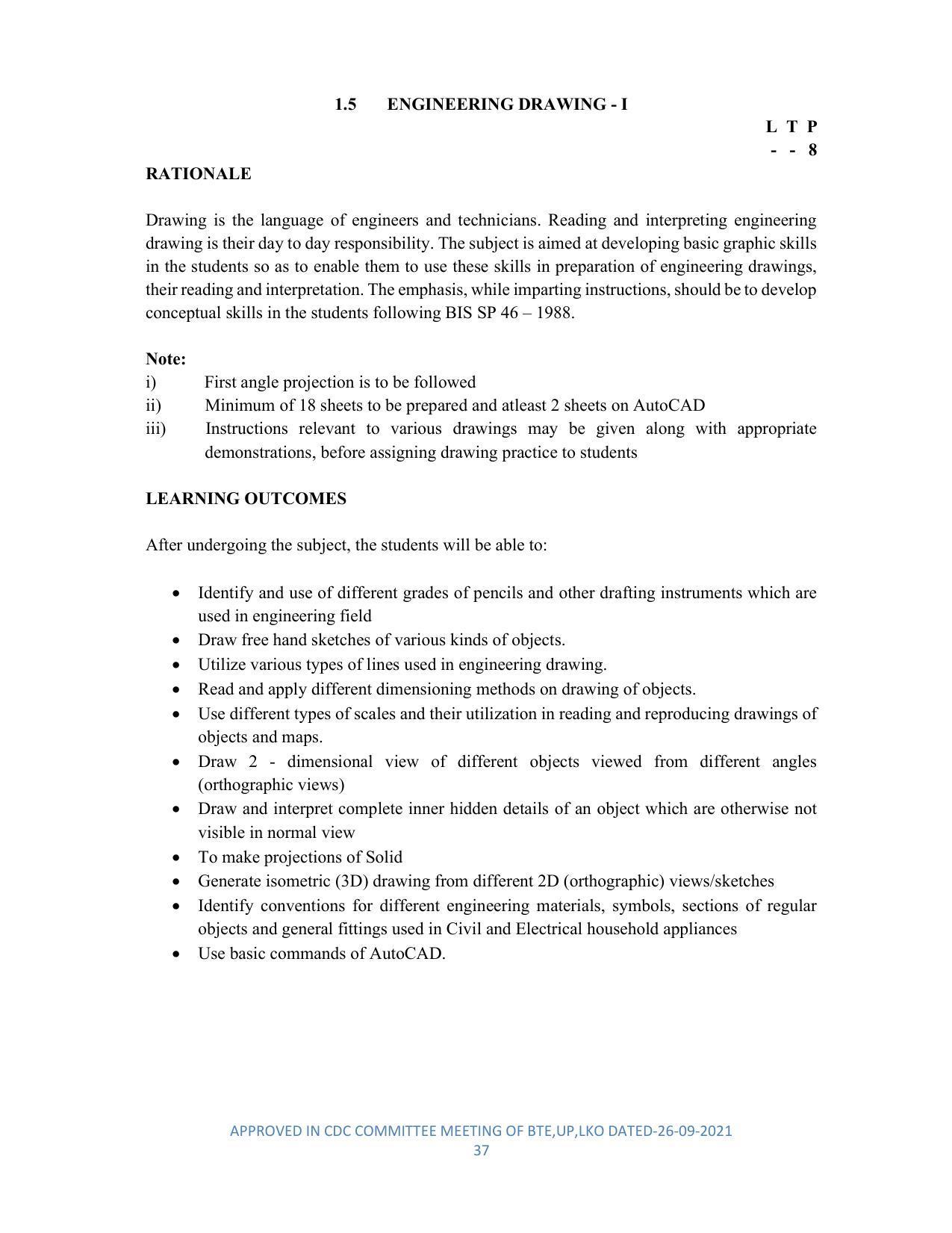 SYLLABUS FOR SEMESTER SYSTEM EFFECTIVE FROM (2021-2022) - DIPLOMA IN PLASTIC MOULD TECHNOLOGY - Page 37
