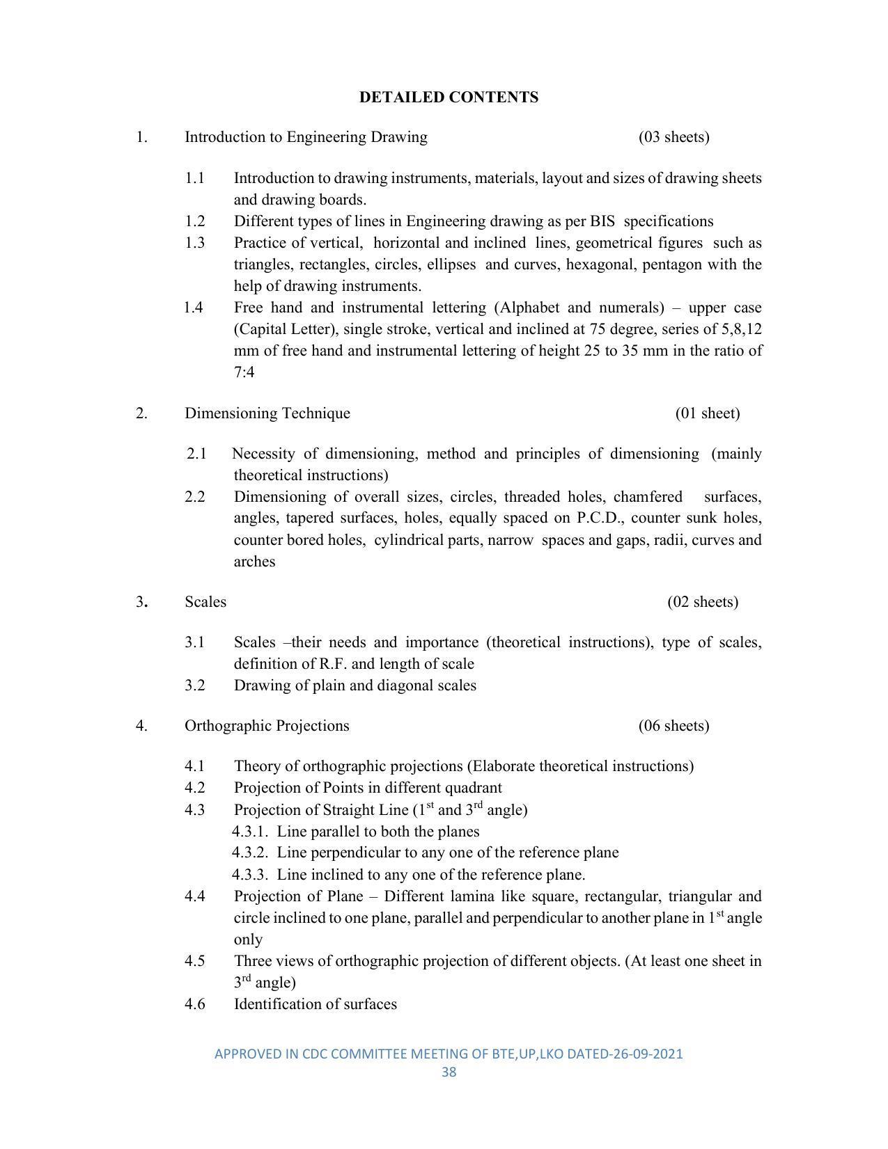 SYLLABUS FOR SEMESTER SYSTEM EFFECTIVE FROM (2021-2022) - DIPLOMA IN PLASTIC MOULD TECHNOLOGY - Page 38