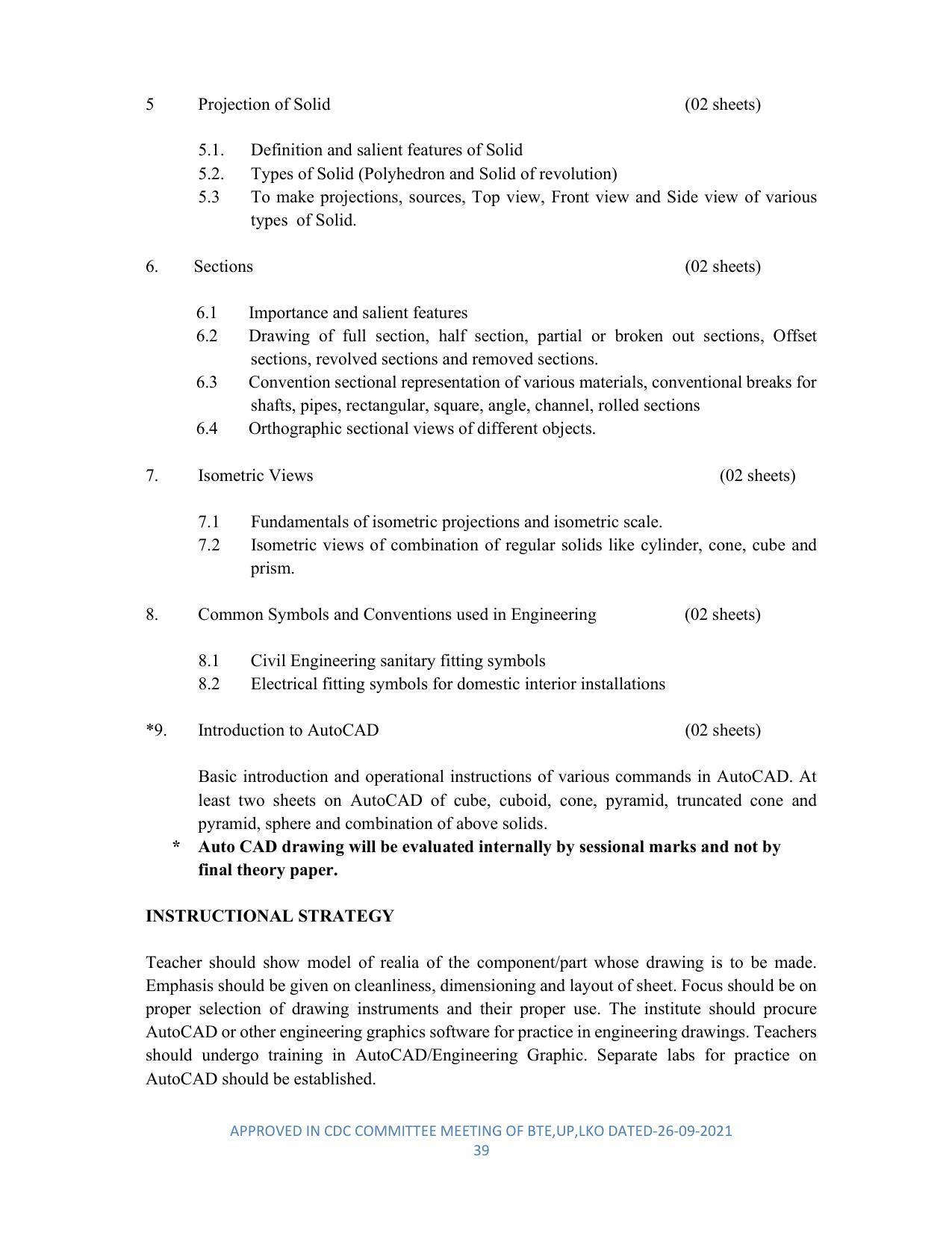 SYLLABUS FOR SEMESTER SYSTEM EFFECTIVE FROM (2021-2022) - DIPLOMA IN PLASTIC MOULD TECHNOLOGY - Page 39