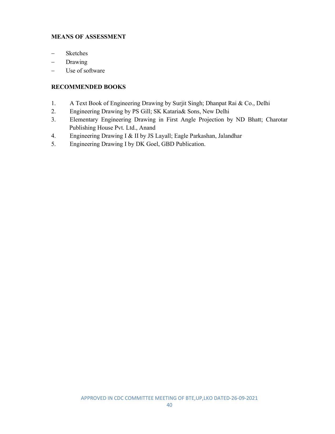 SYLLABUS FOR SEMESTER SYSTEM EFFECTIVE FROM (2021-2022) - DIPLOMA IN PLASTIC MOULD TECHNOLOGY - Page 40