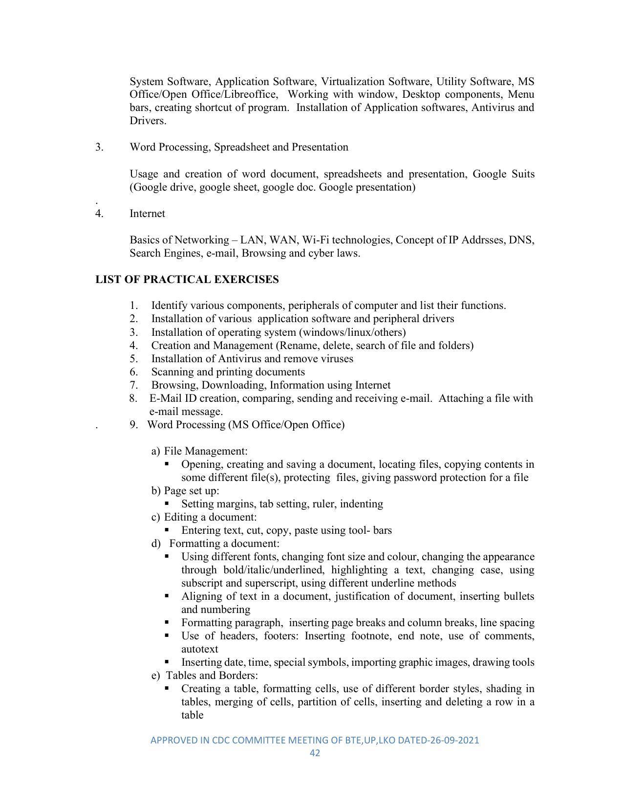 SYLLABUS FOR SEMESTER SYSTEM EFFECTIVE FROM (2021-2022) - DIPLOMA IN PLASTIC MOULD TECHNOLOGY - Page 42