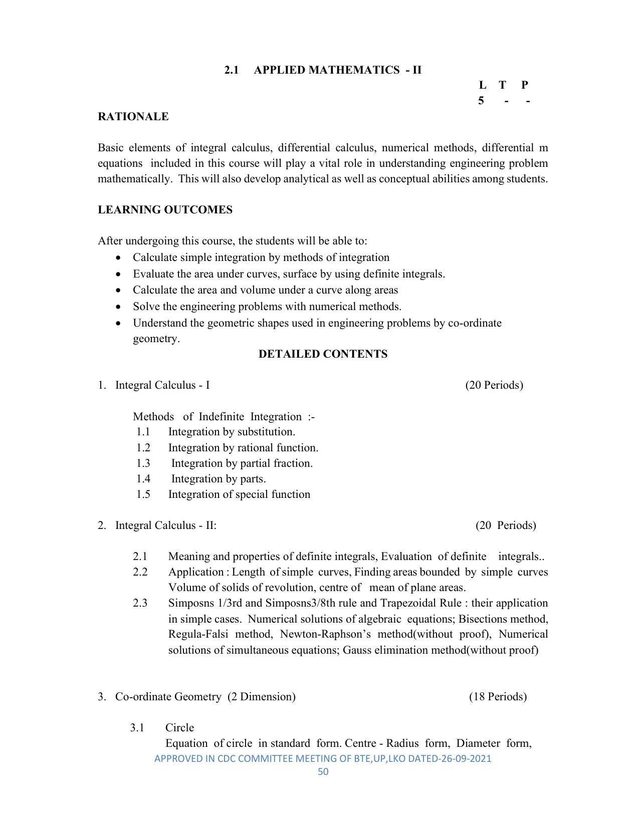 SYLLABUS FOR SEMESTER SYSTEM EFFECTIVE FROM (2021-2022) - DIPLOMA IN PLASTIC MOULD TECHNOLOGY - Page 50