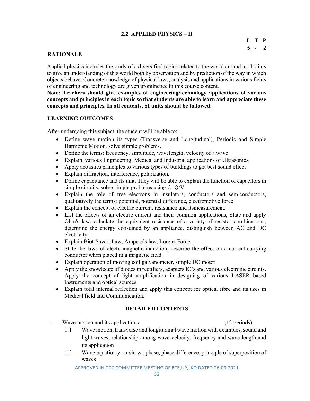 SYLLABUS FOR SEMESTER SYSTEM EFFECTIVE FROM (2021-2022) - DIPLOMA IN PLASTIC MOULD TECHNOLOGY - Page 52