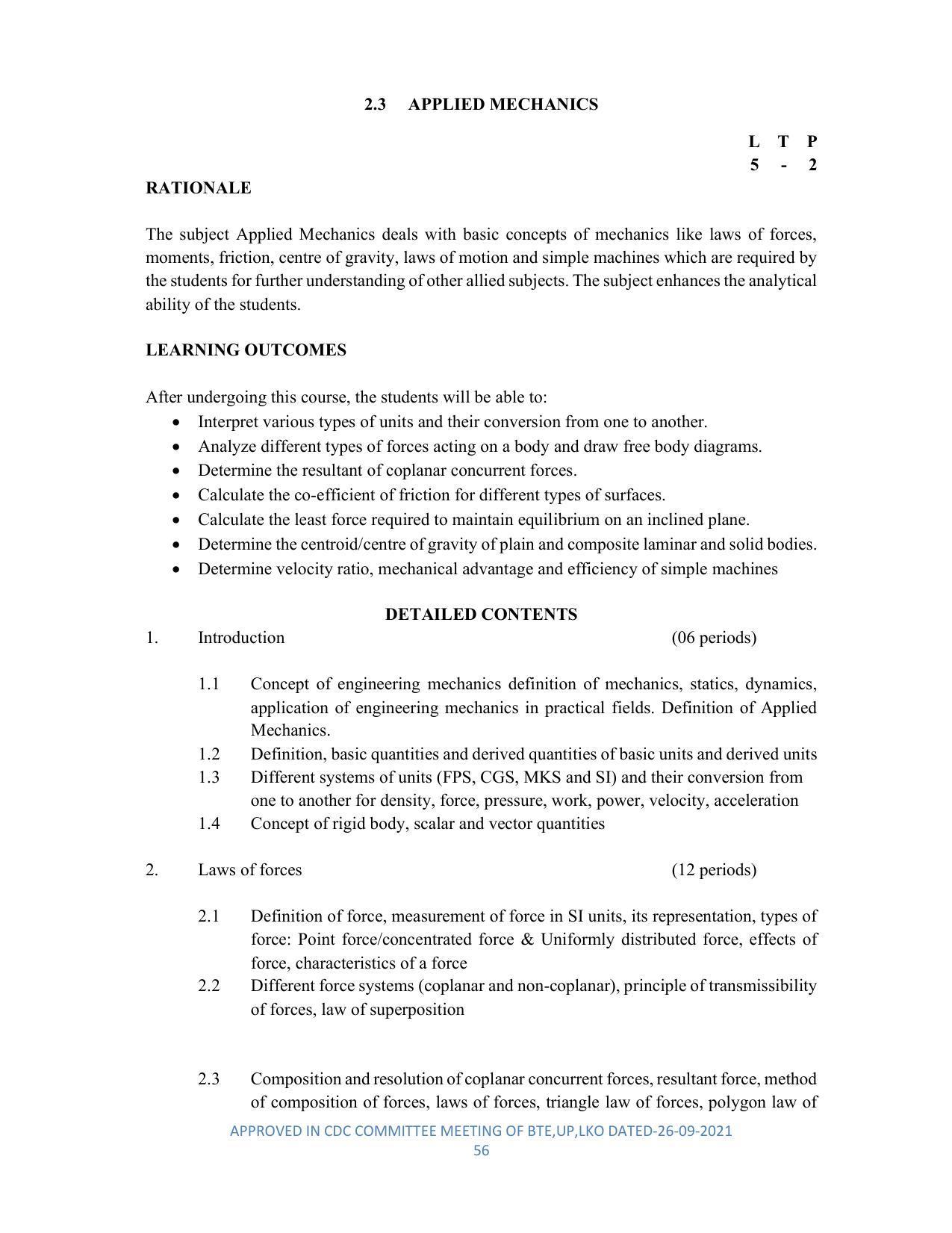 SYLLABUS FOR SEMESTER SYSTEM EFFECTIVE FROM (2021-2022) - DIPLOMA IN PLASTIC MOULD TECHNOLOGY - Page 56