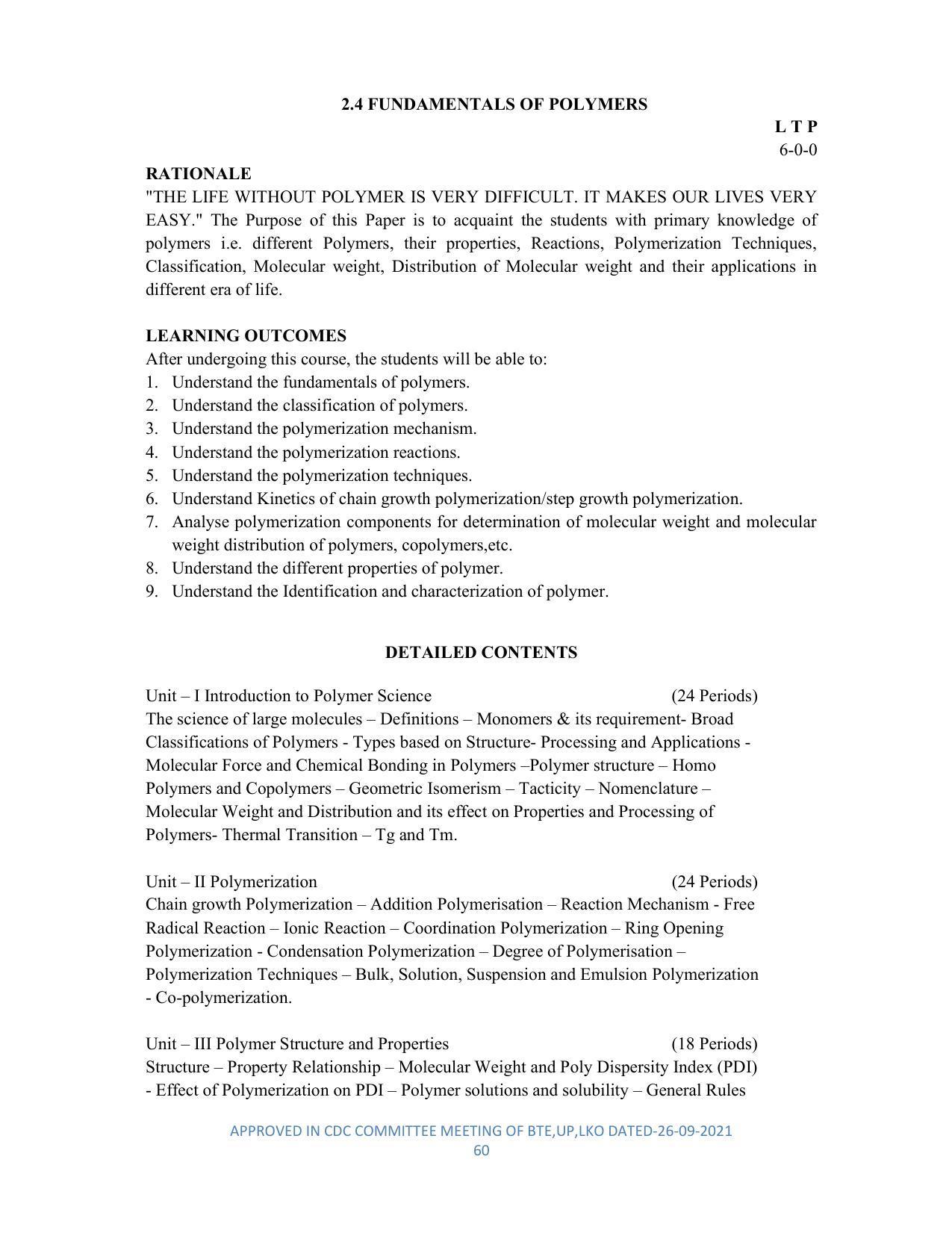SYLLABUS FOR SEMESTER SYSTEM EFFECTIVE FROM (2021-2022) - DIPLOMA IN PLASTIC MOULD TECHNOLOGY - Page 60