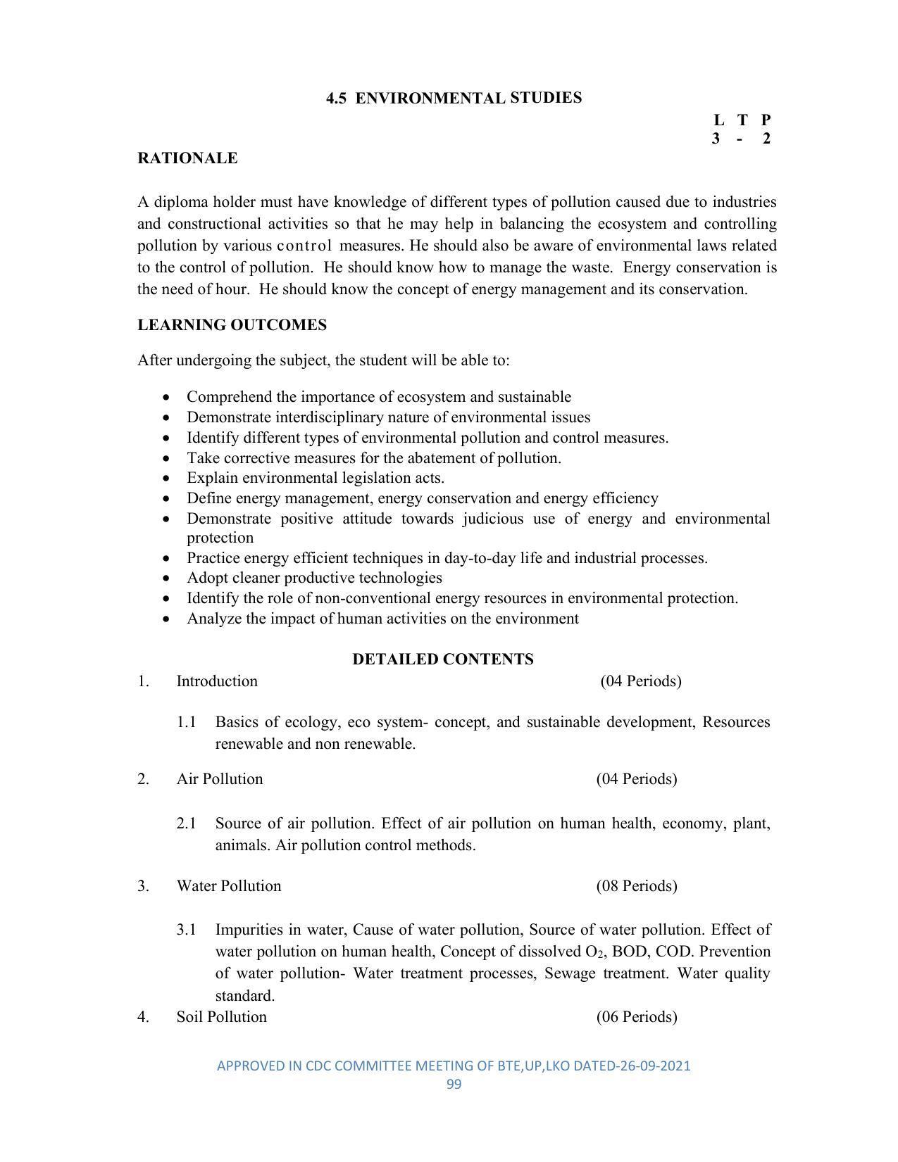 SYLLABUS FOR SEMESTER SYSTEM EFFECTIVE FROM (2021-2022) - DIPLOMA IN PLASTIC MOULD TECHNOLOGY - Page 99