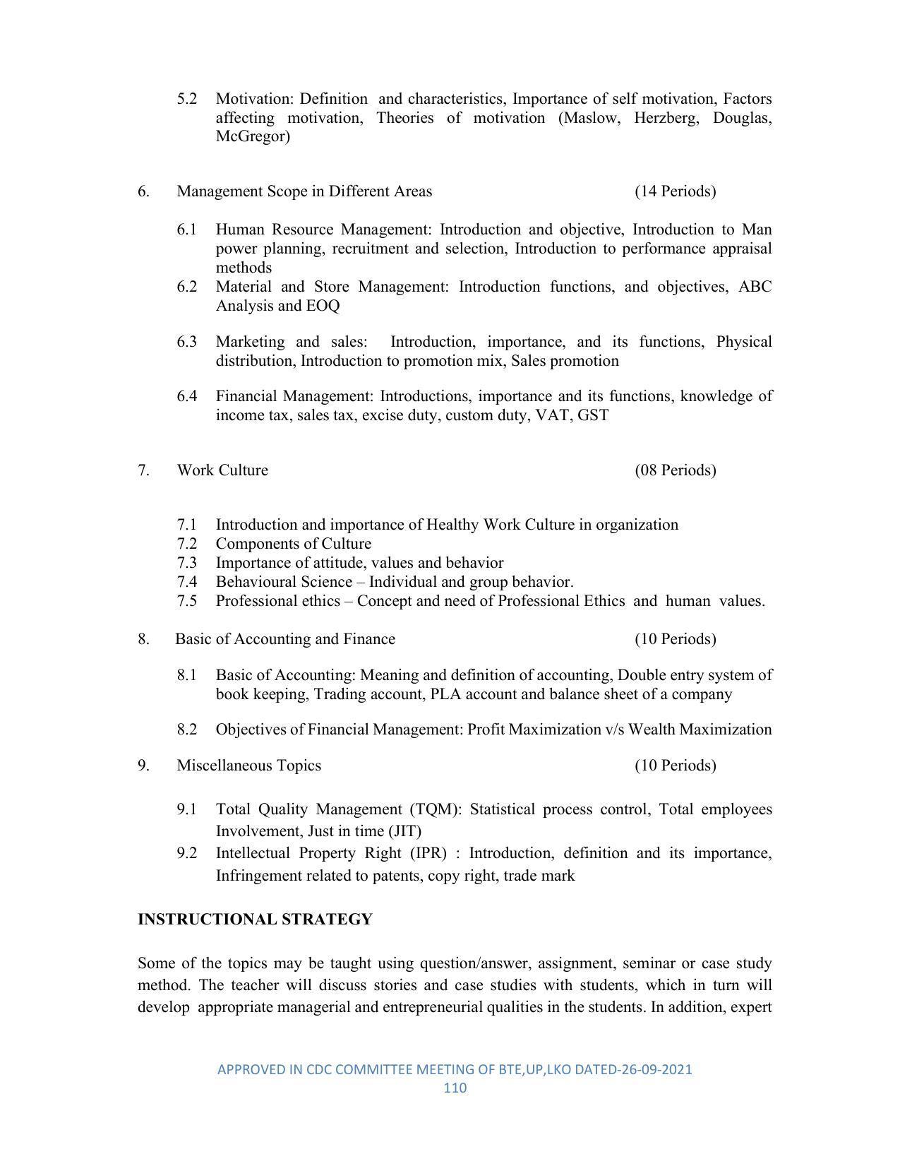 SYLLABUS FOR SEMESTER SYSTEM EFFECTIVE FROM (2021-2022) - DIPLOMA IN PLASTIC MOULD TECHNOLOGY - Page 110