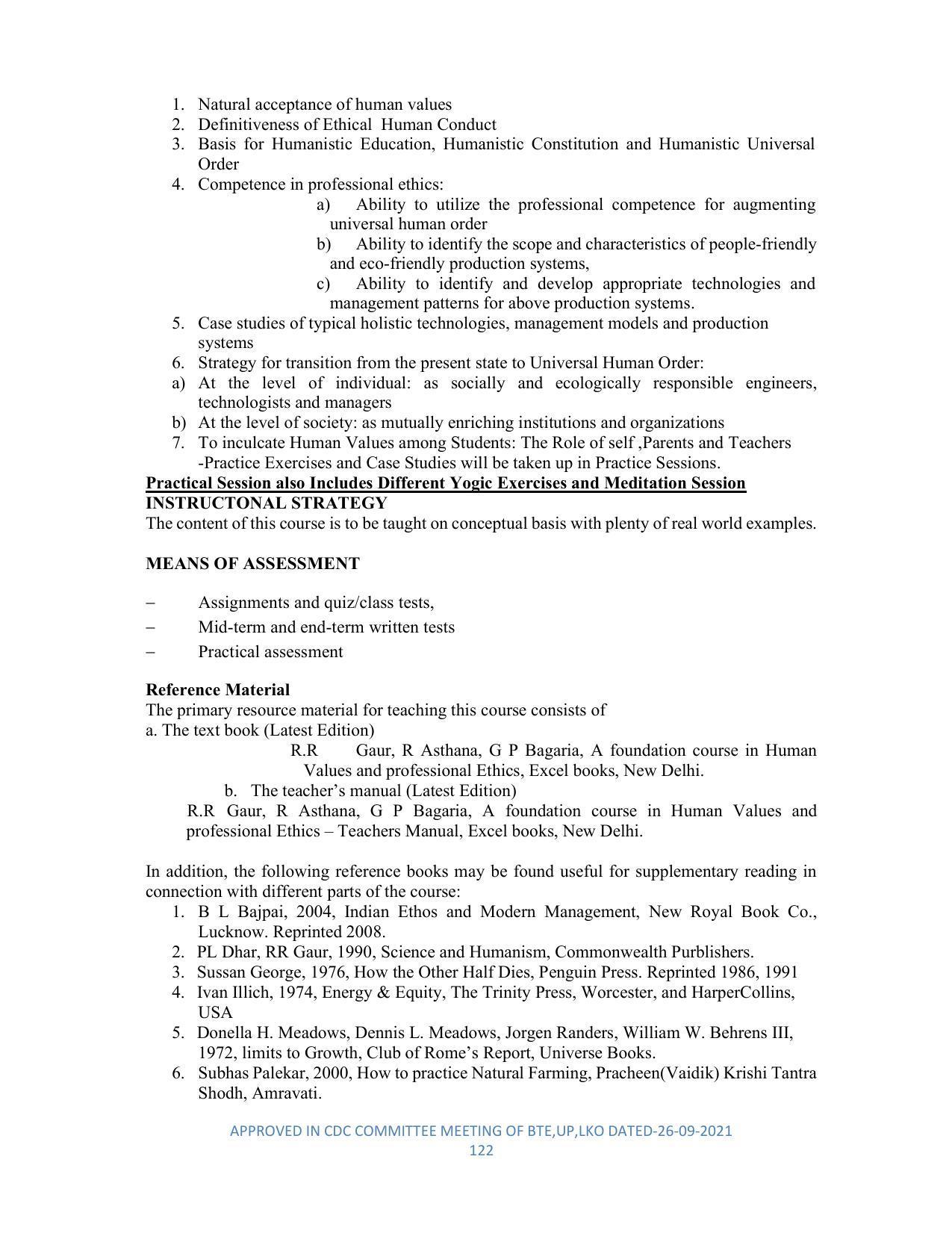 SYLLABUS FOR SEMESTER SYSTEM EFFECTIVE FROM (2021-2022) - DIPLOMA IN PLASTIC MOULD TECHNOLOGY - Page 122