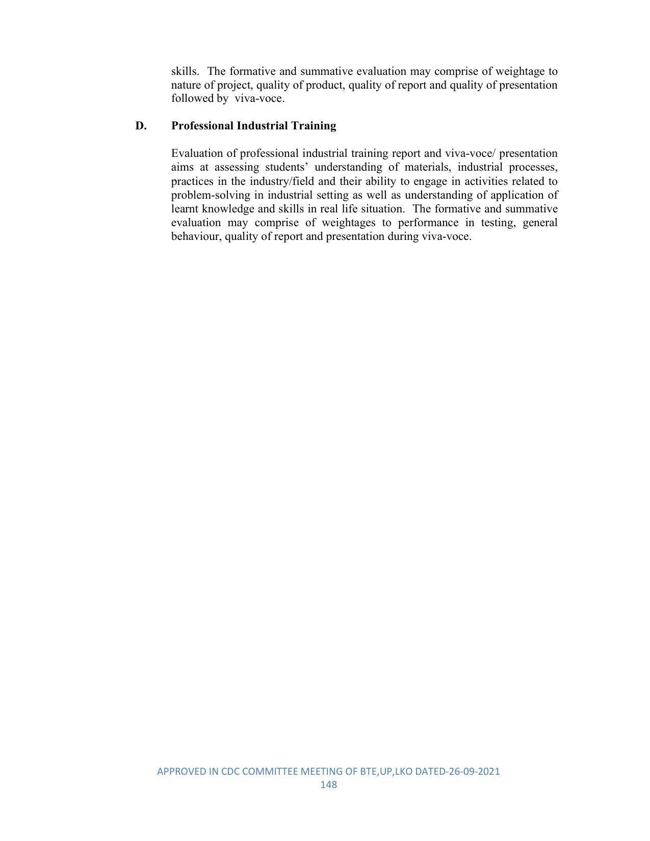 SYLLABUS FOR SEMESTER SYSTEM EFFECTIVE FROM (2021-2022) - DIPLOMA IN PLASTIC MOULD TECHNOLOGY - Page 148
