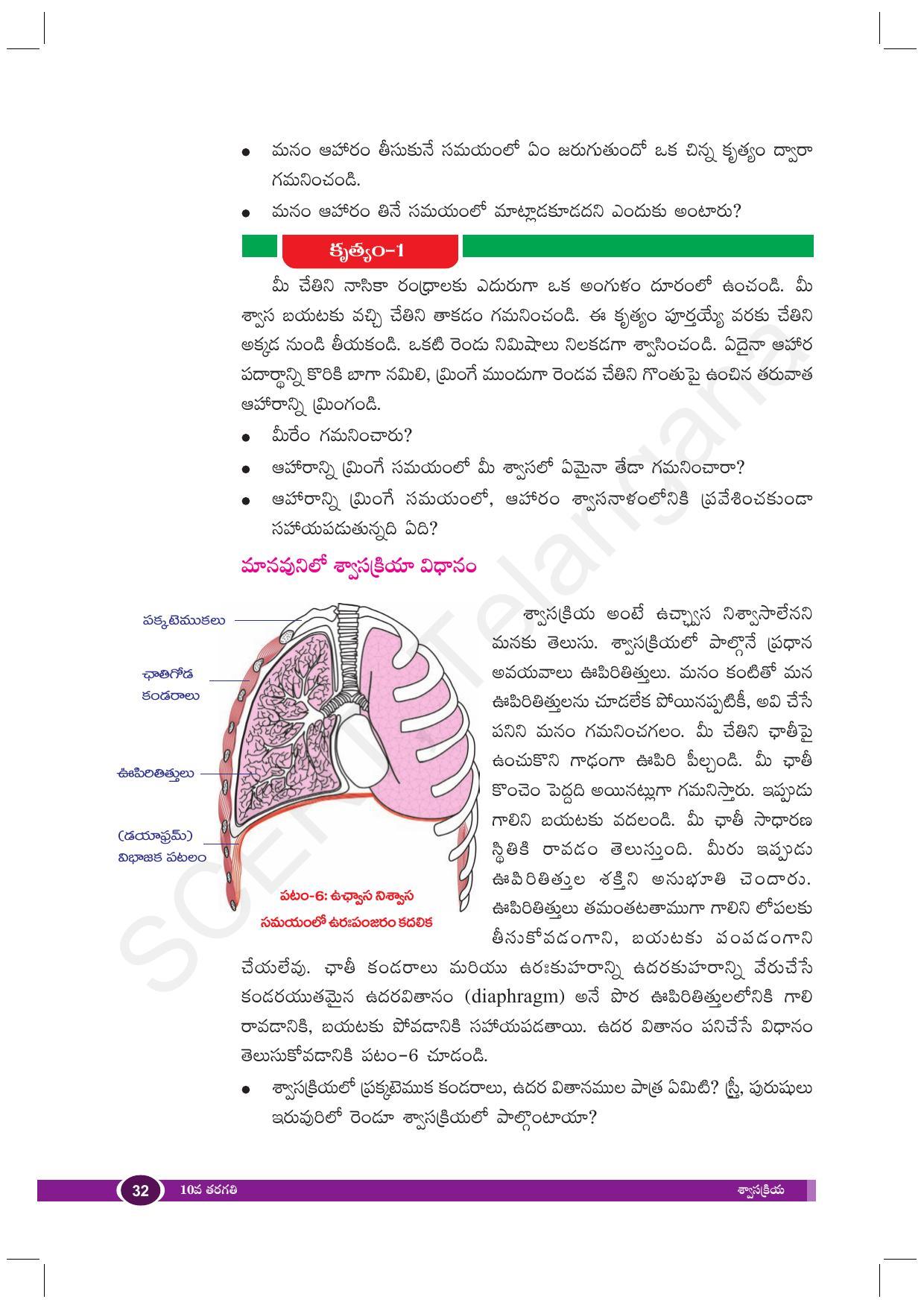 TS SCERT Class 10 Biological Science (Telugu Medium) Text Book - Page 44