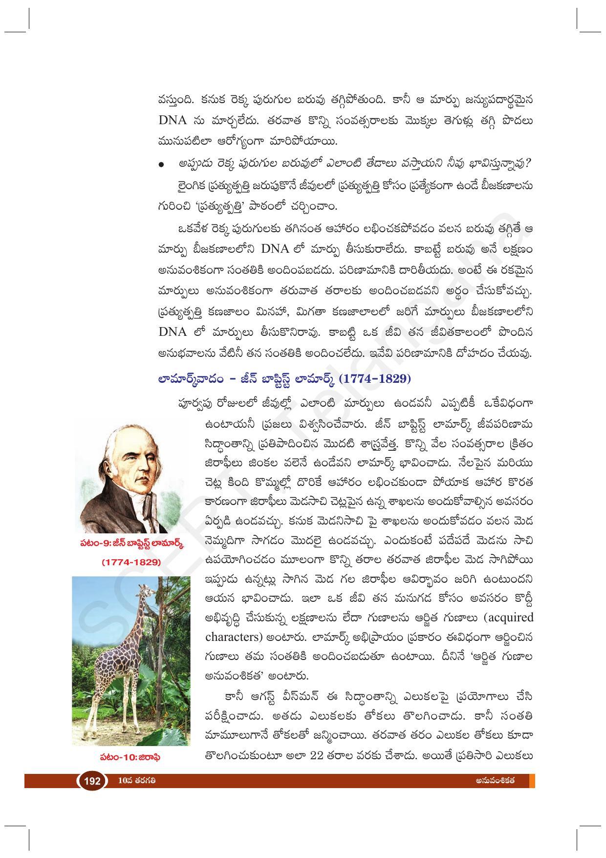 TS SCERT Class 10 Biological Science (Telugu Medium) Text Book - Page 204